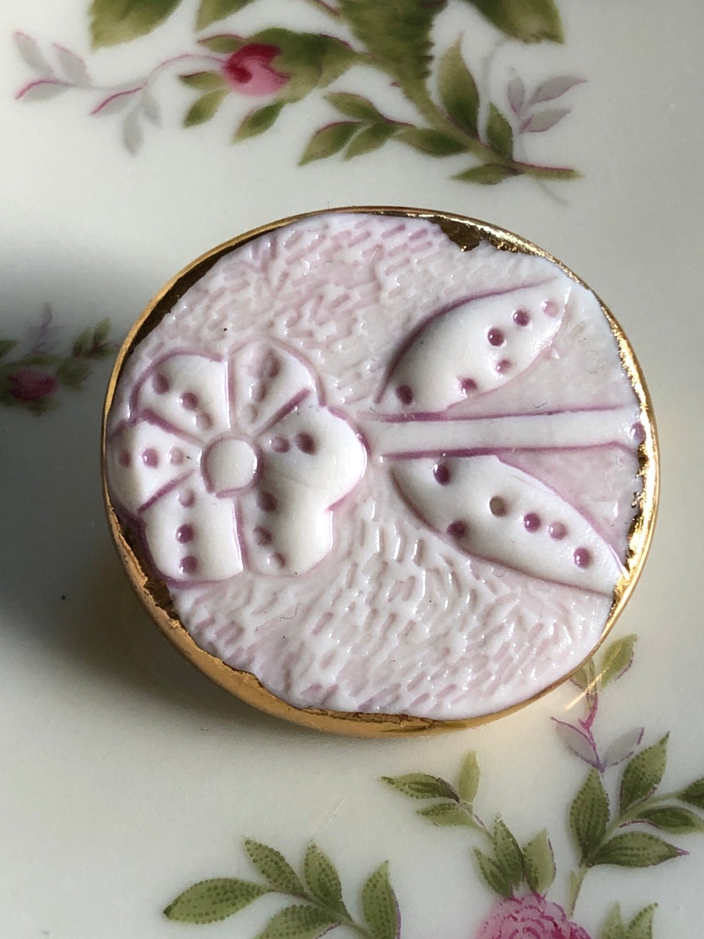 Broche - Bloem lila - hart&ziel design