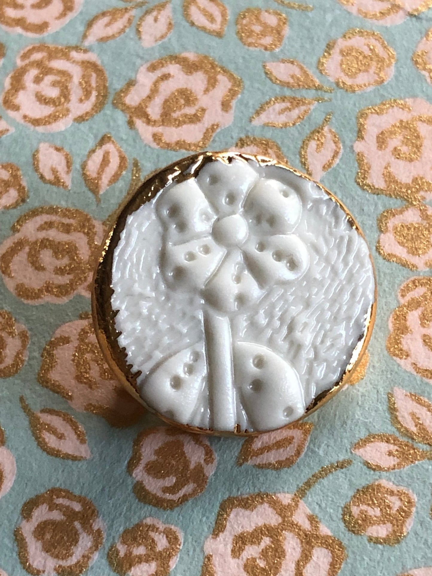 Broche - Bloem wit - hart&ziel design