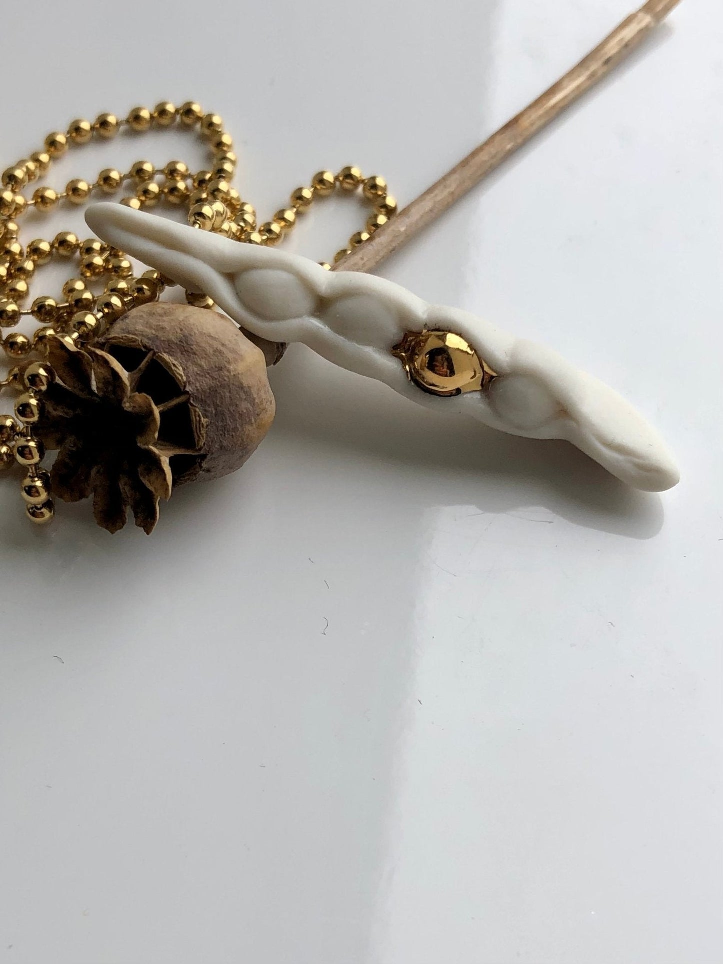 Heilig Boontje 01 -lange ketting - hart&ziel design