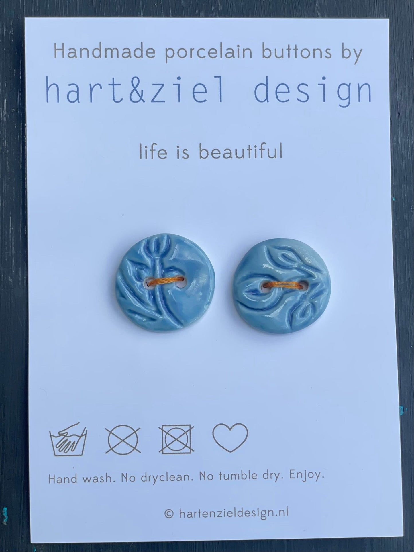 Knopenset - 008 blauw - hart&ziel design