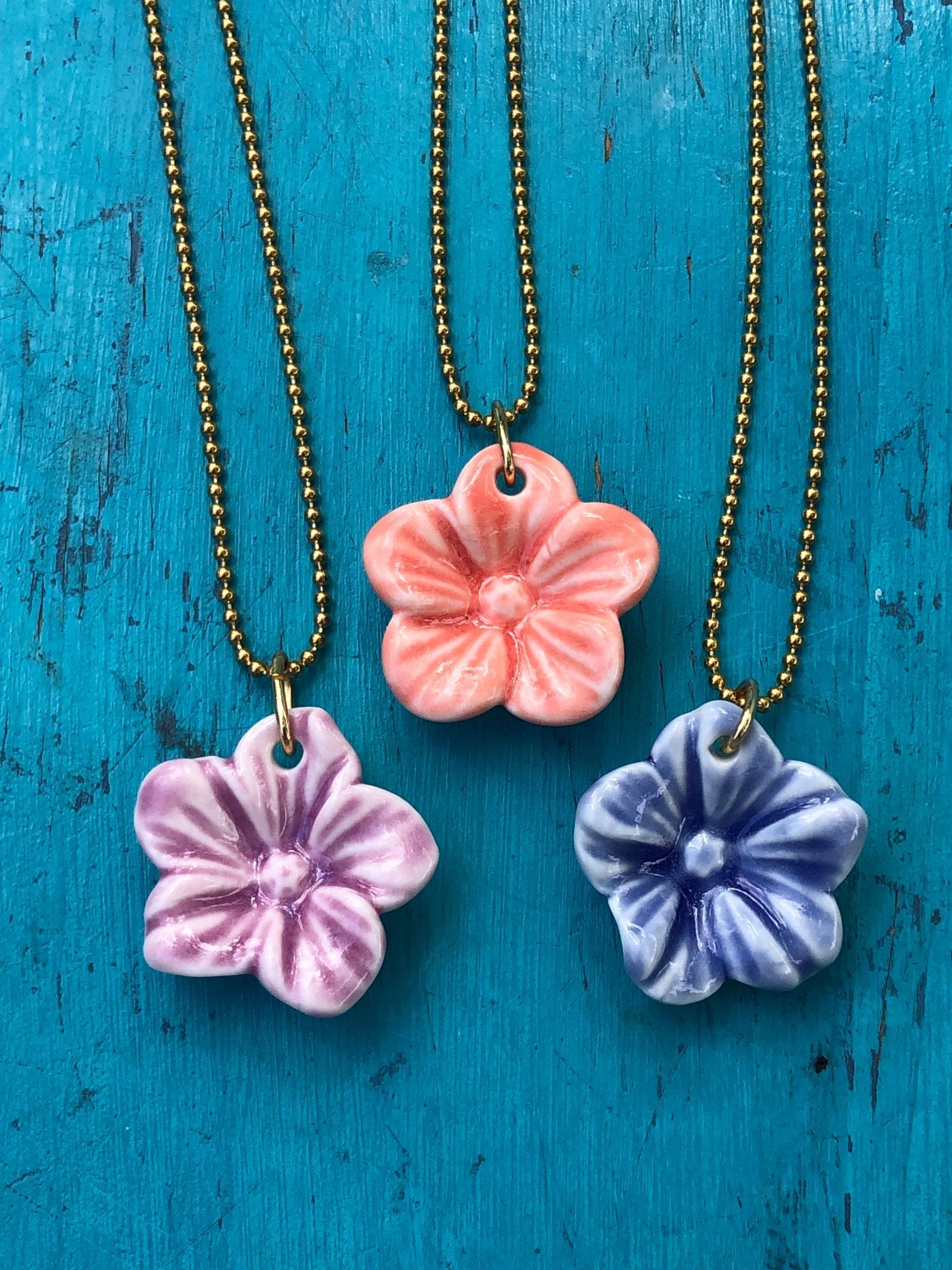 Nora fel roze - lange ketting 70 cm - hart&ziel design