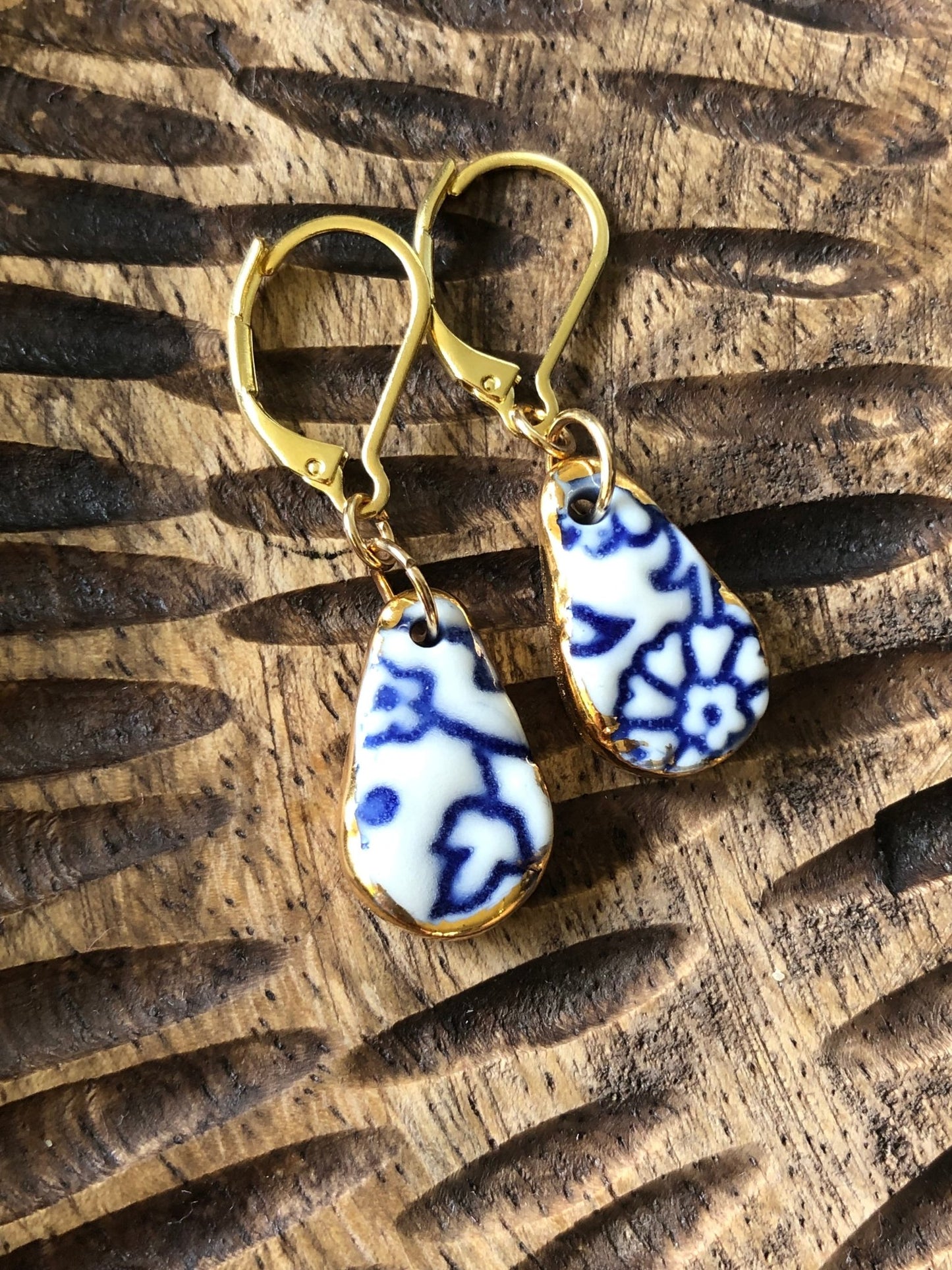 Oorbel Lyla - batik - hart&ziel design