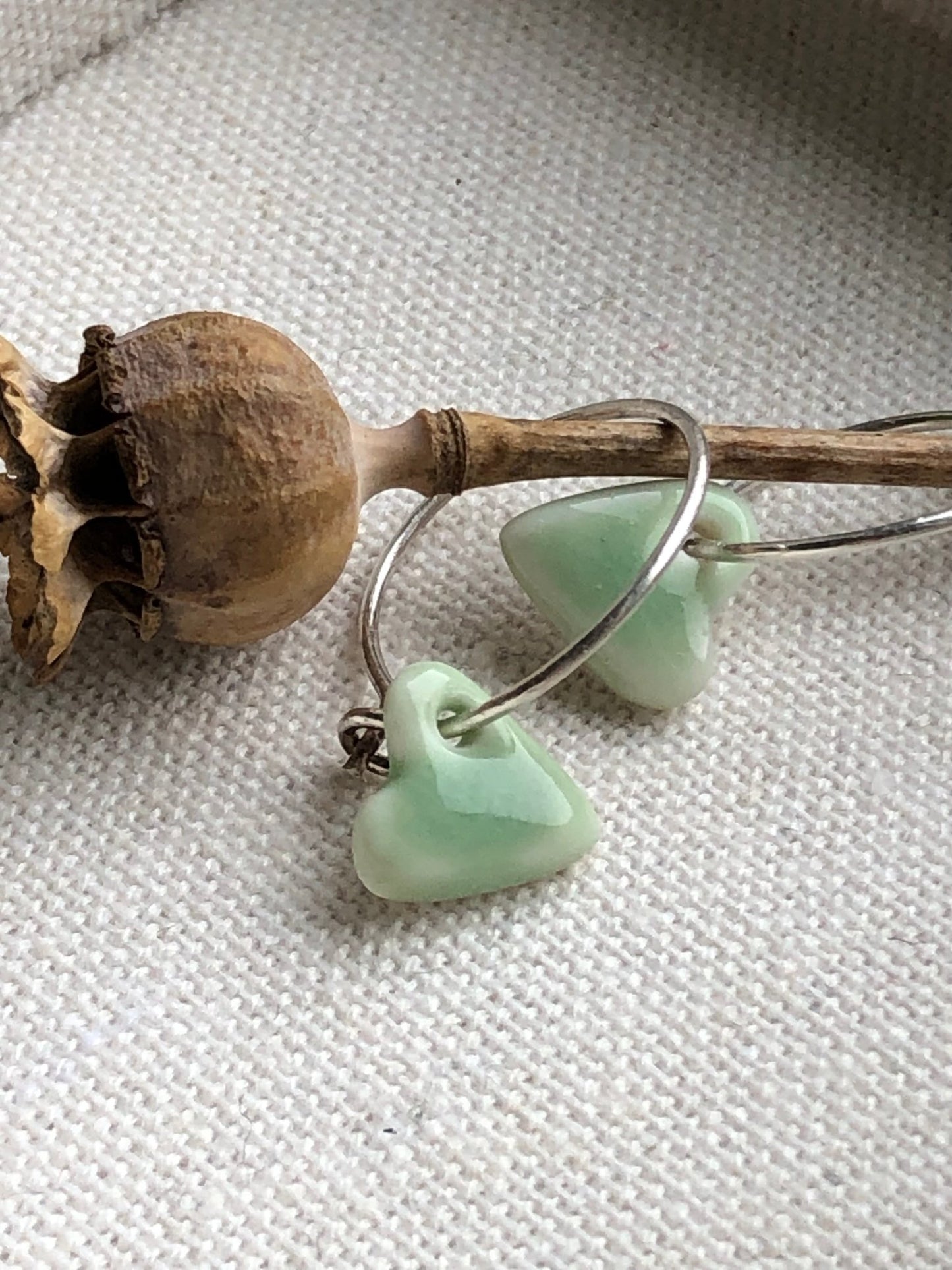 Oorring Hartje - mint - hart&ziel design