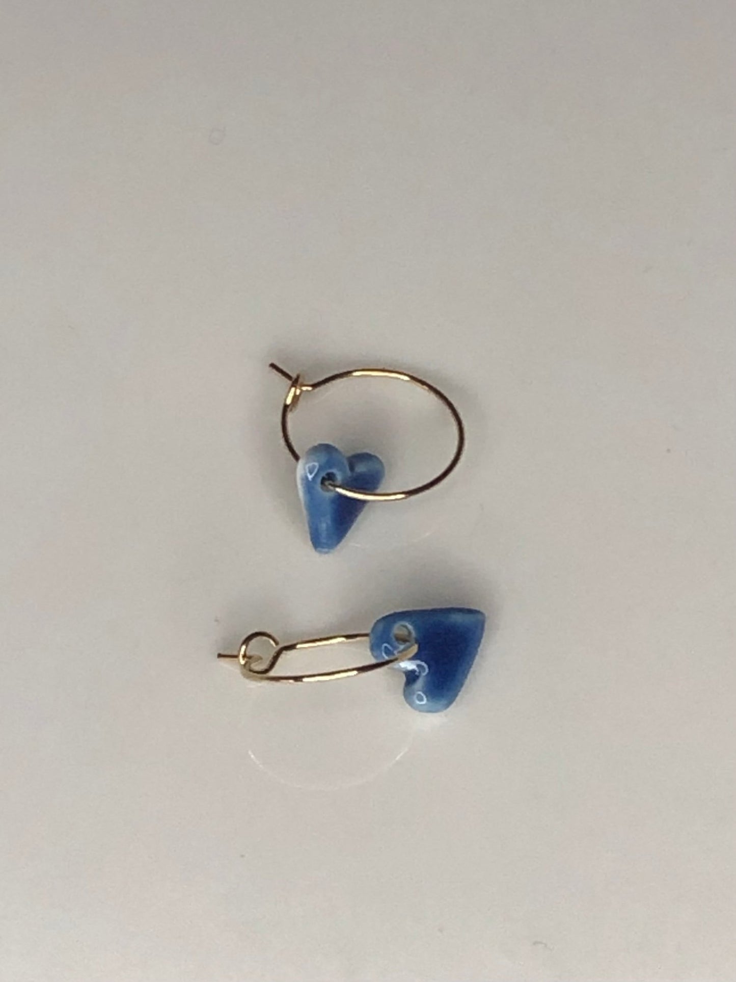 Oorringen Hartje - blauw - hart&ziel design