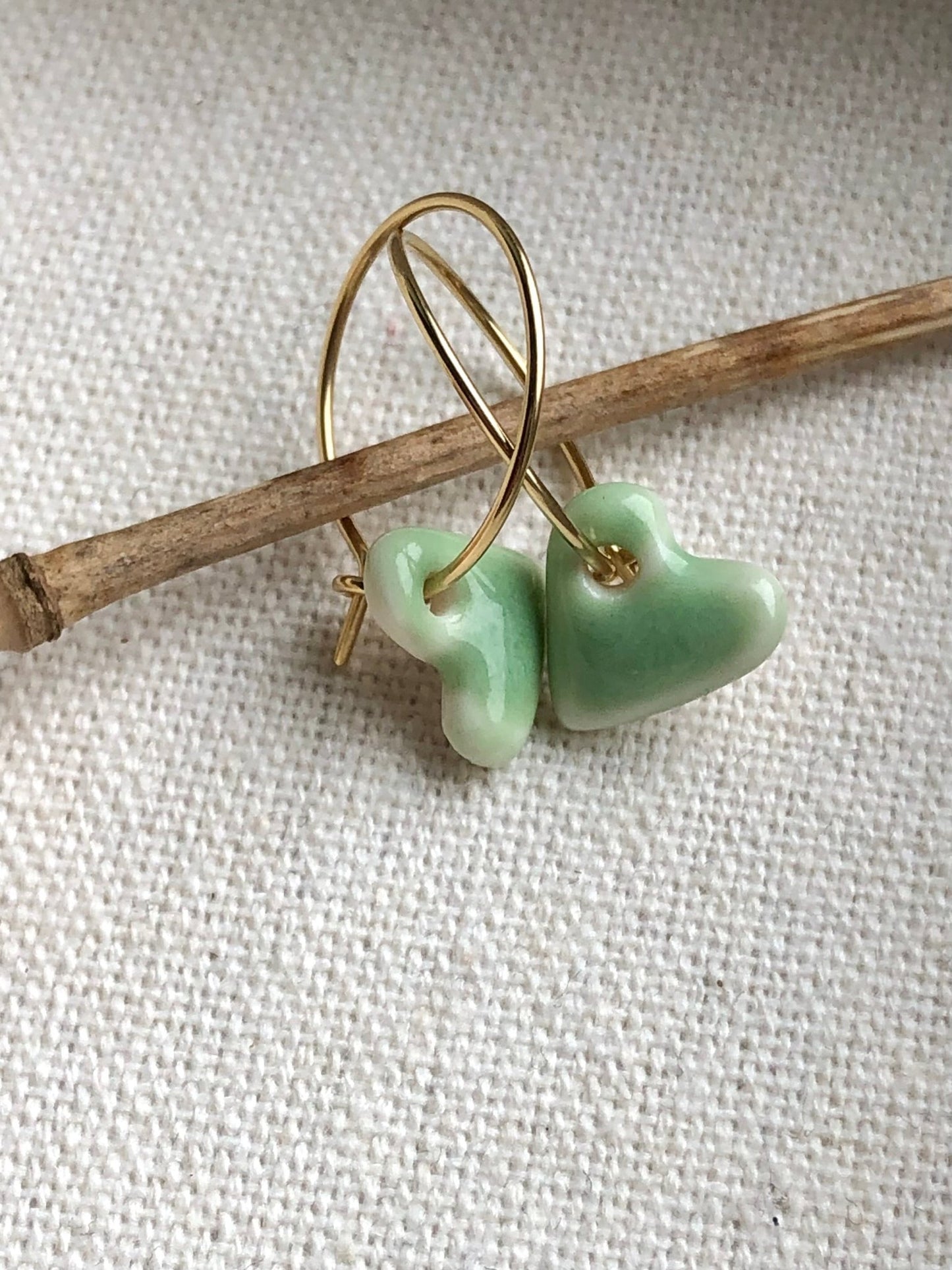 Oorringen Hartje - mint - hart&ziel design