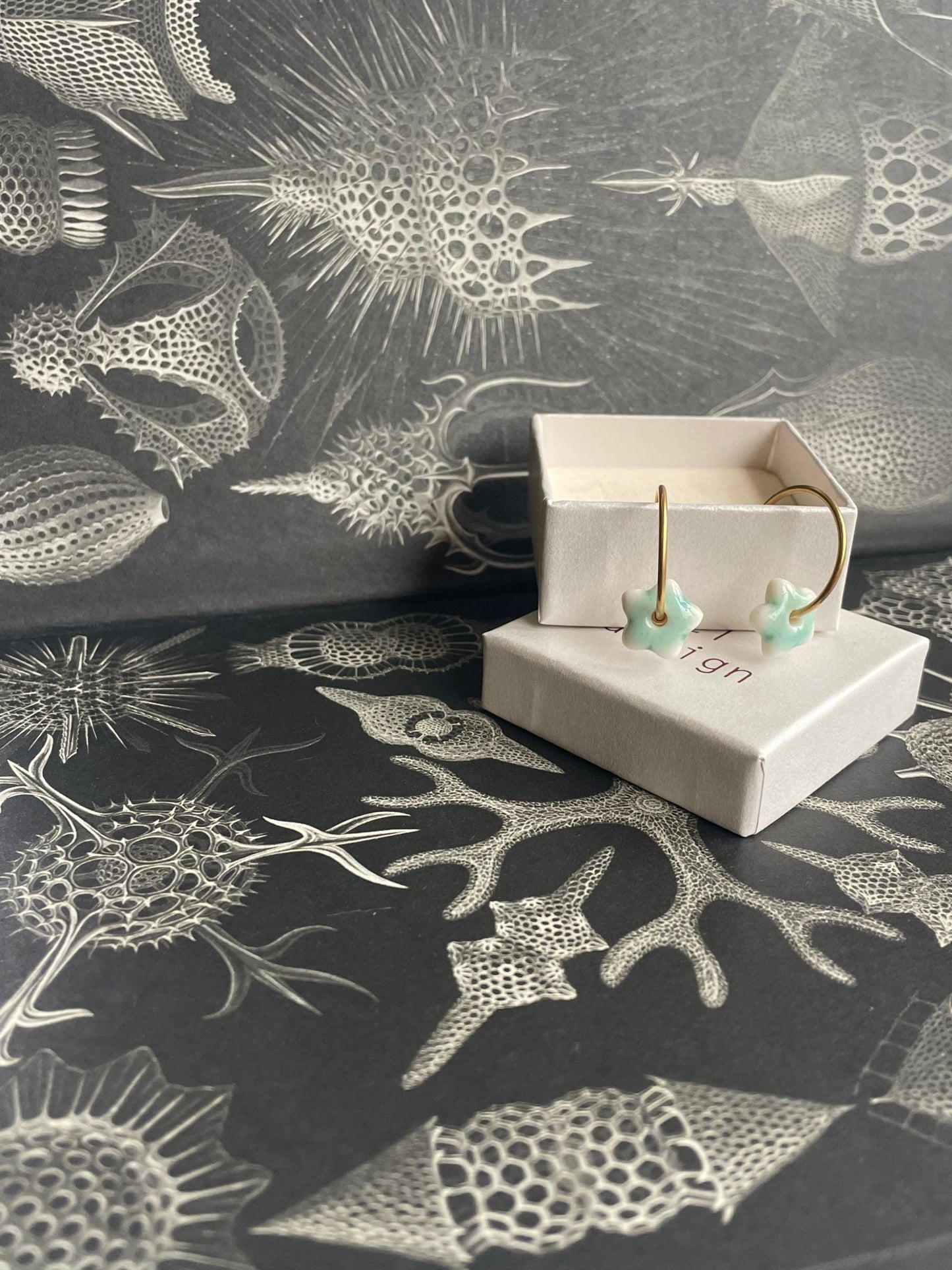 Oorsteker Lou Lou - Icy mint - hart&ziel design