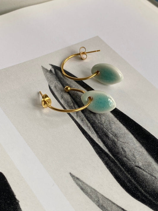 Oorsteker Oh La La druppel - icy mint - hart&ziel design