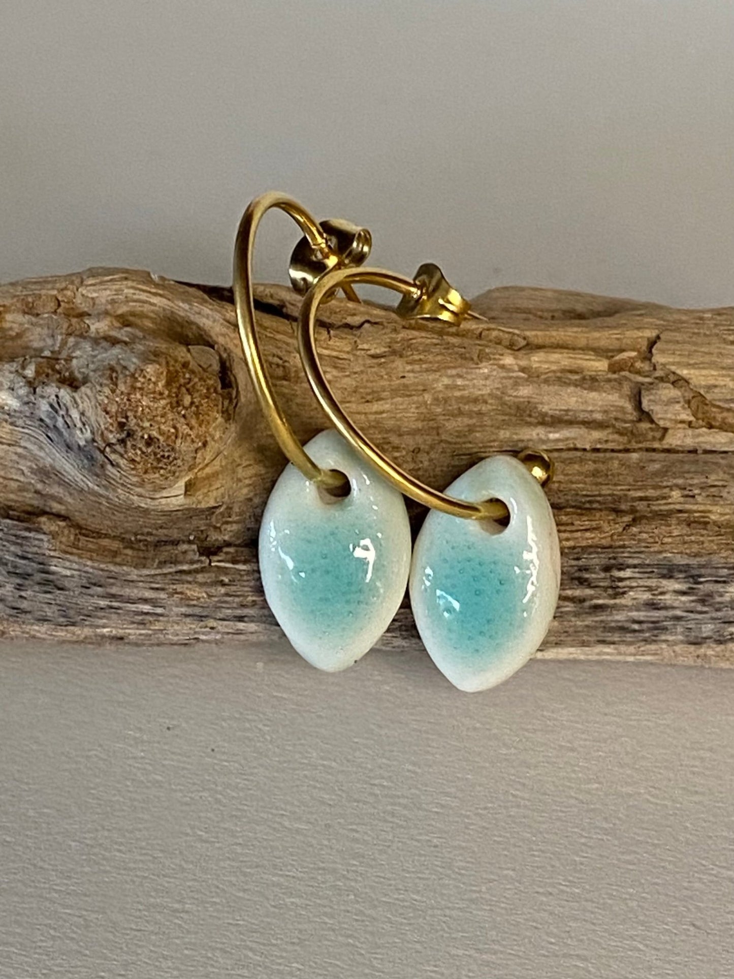 Oorsteker Oh La La druppel - icy mint - hart&ziel design