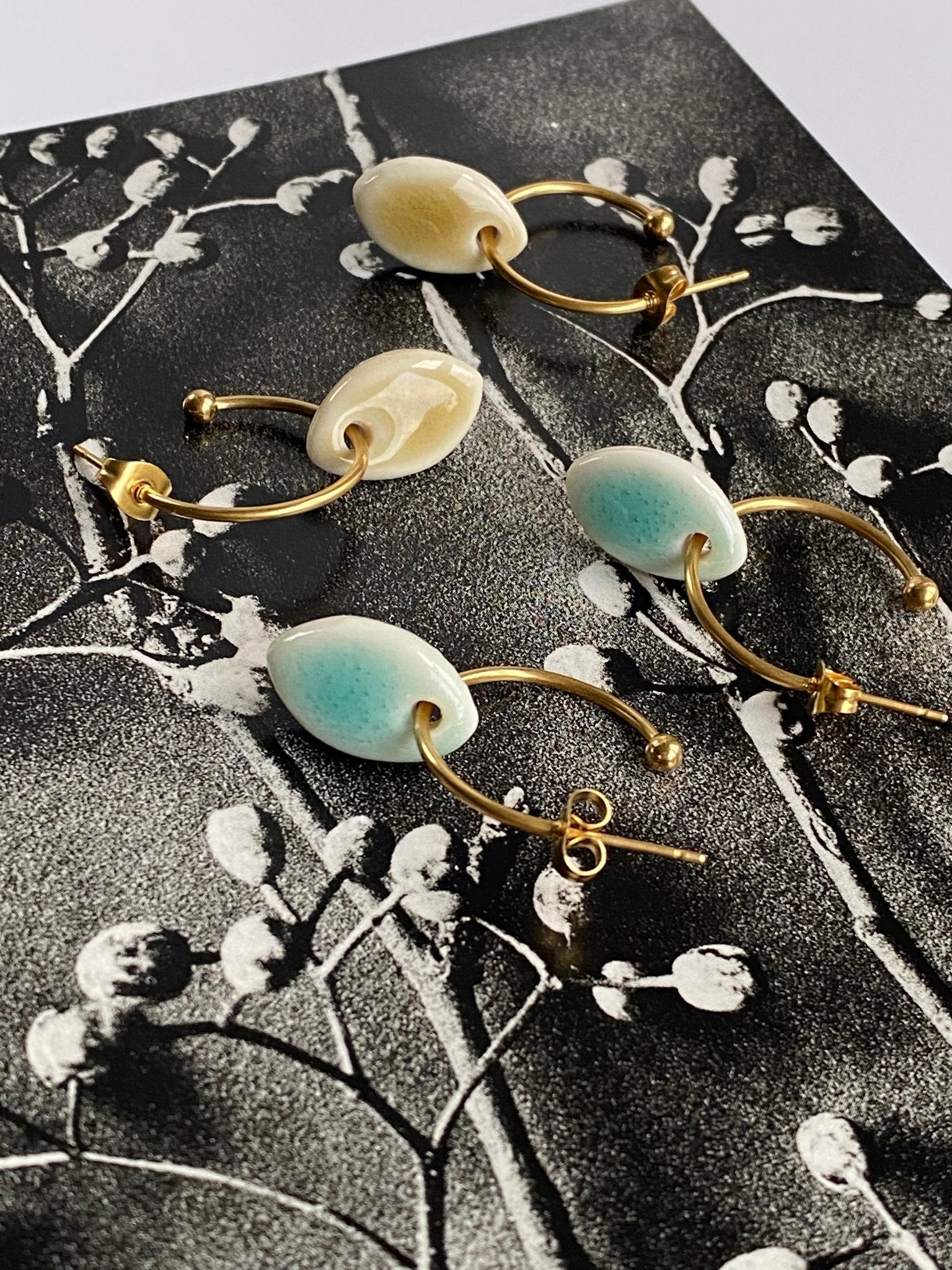 Oorsteker Oh La La druppel - icy mint - hart&ziel design