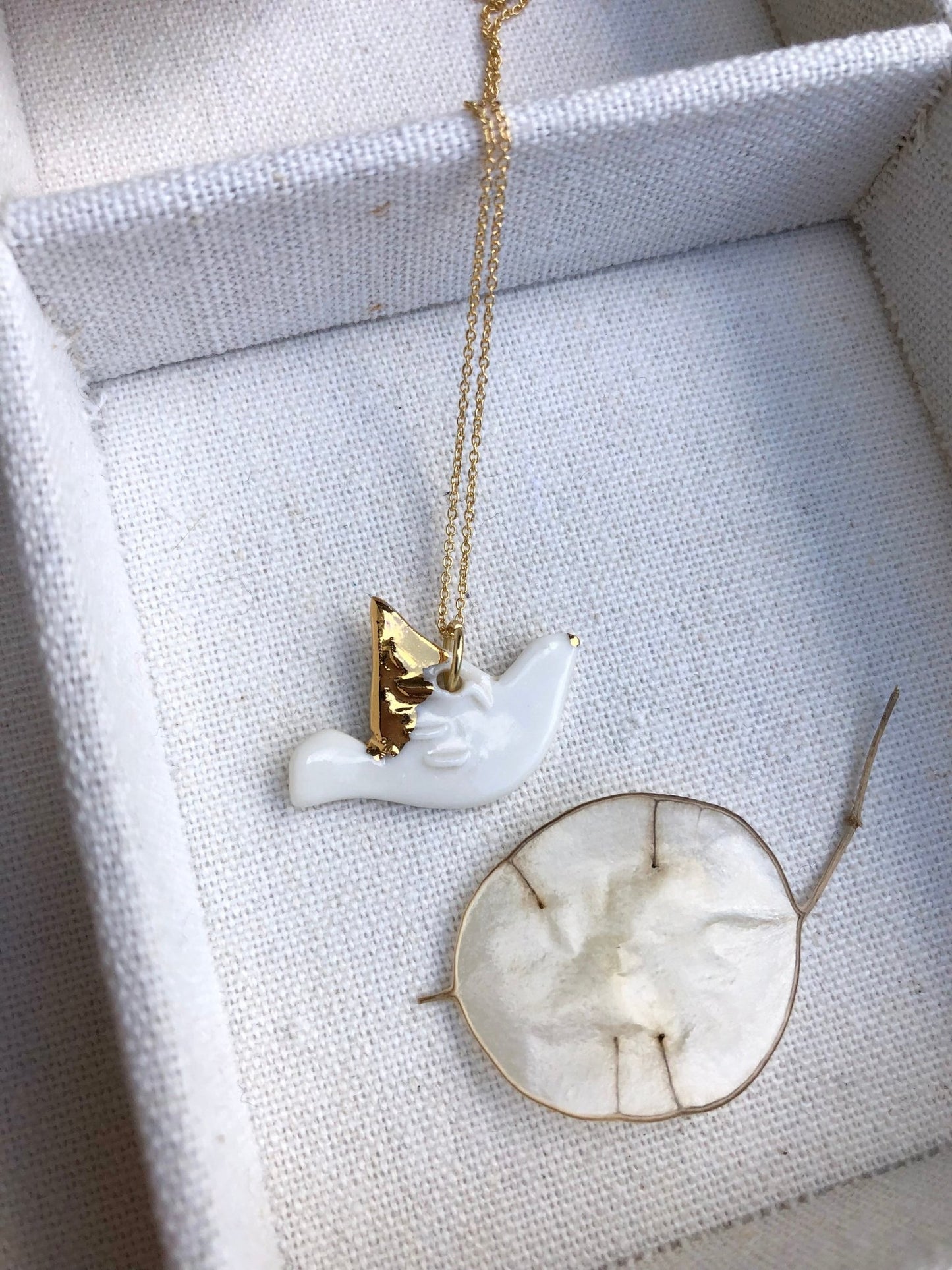 Peace! - Gold filled schakelkettinkje - hart&ziel design