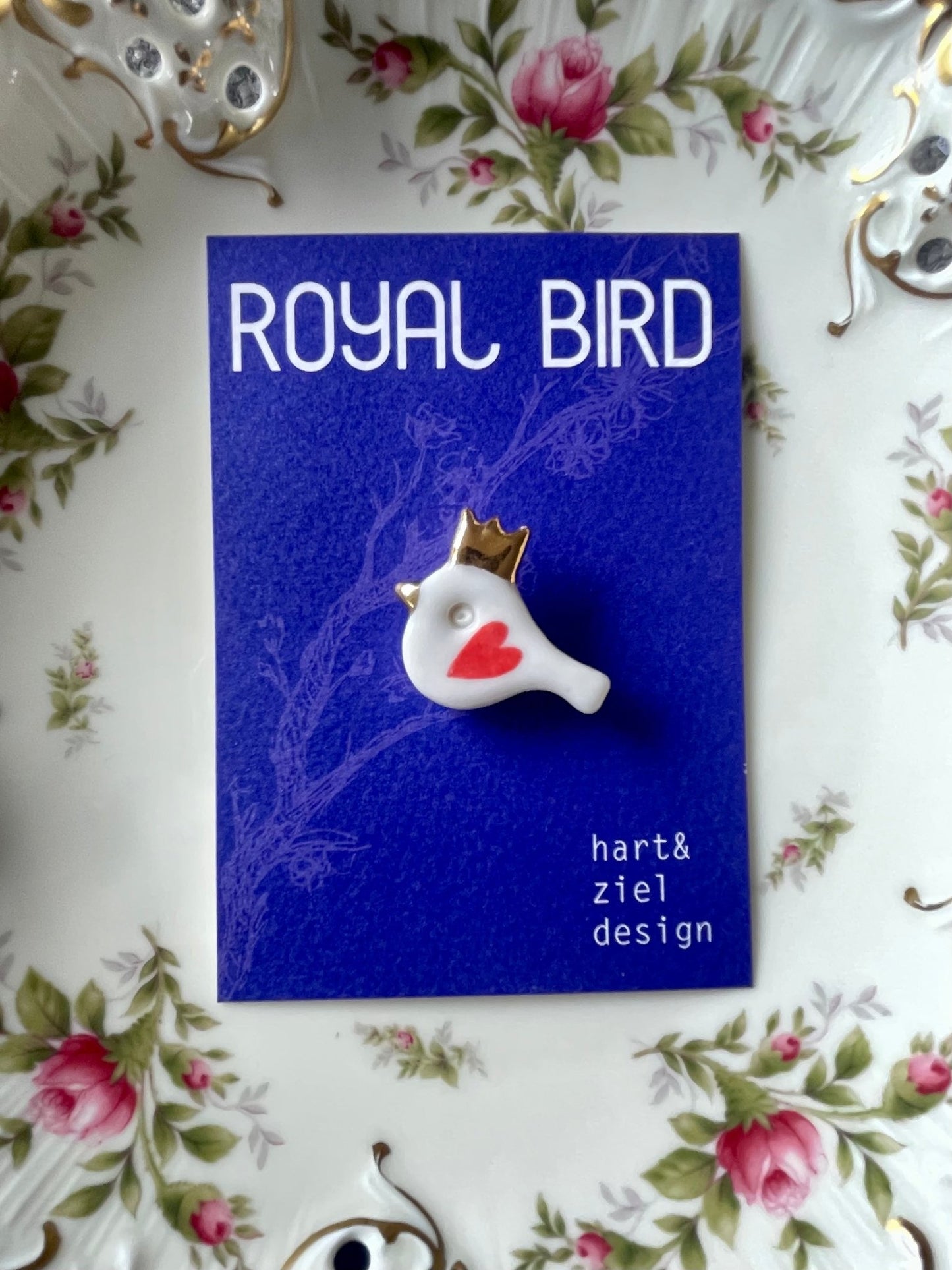ROYAL BIRD - Hartje rood 1 limited edition - hart&ziel design
