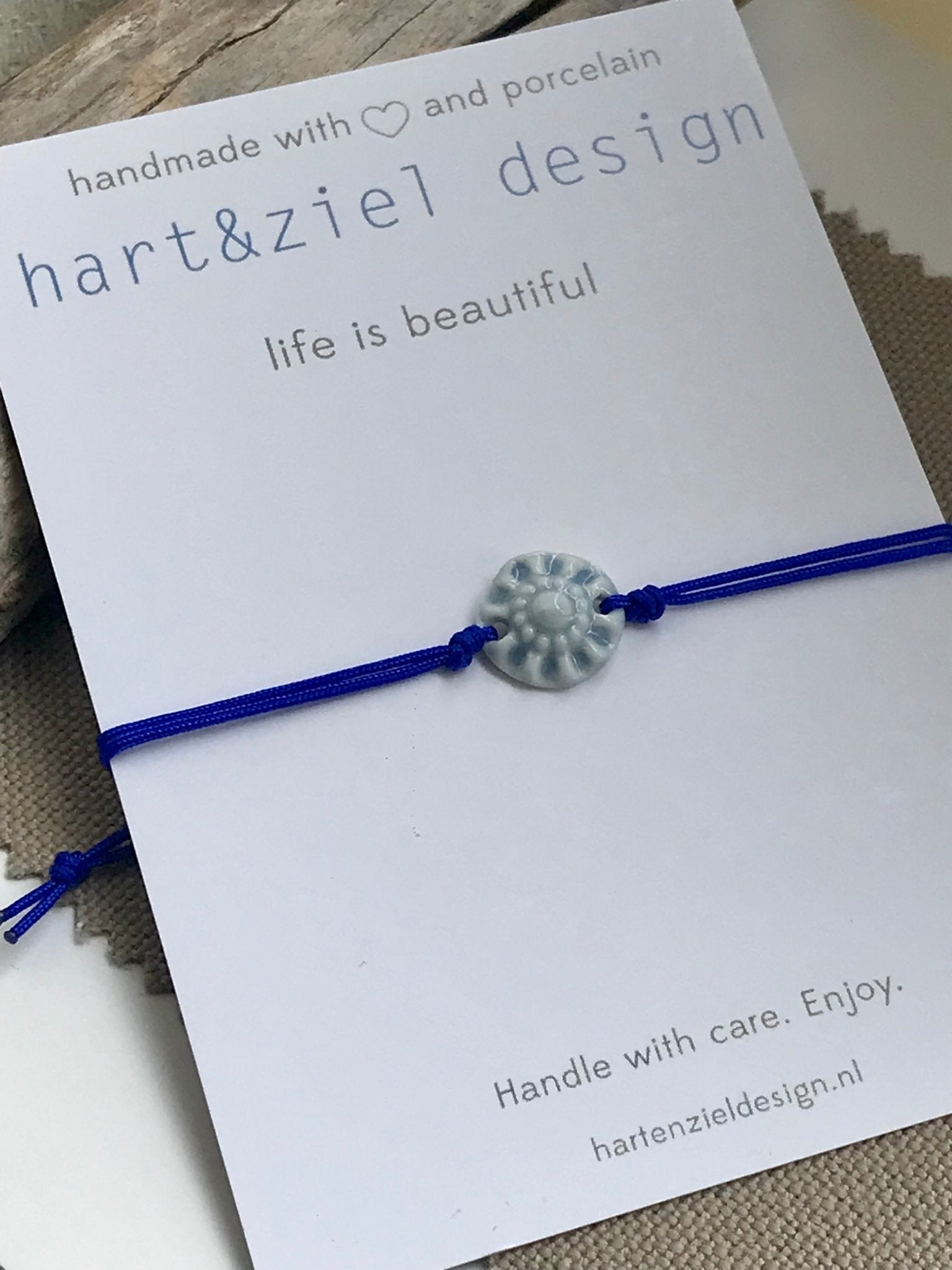 Armband Zeeuws - licht blauw / blauw - hart&ziel design
