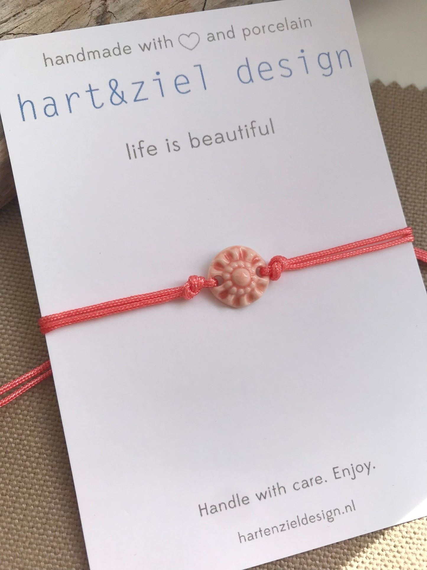 Armband Zeeuws roze - hart&ziel design