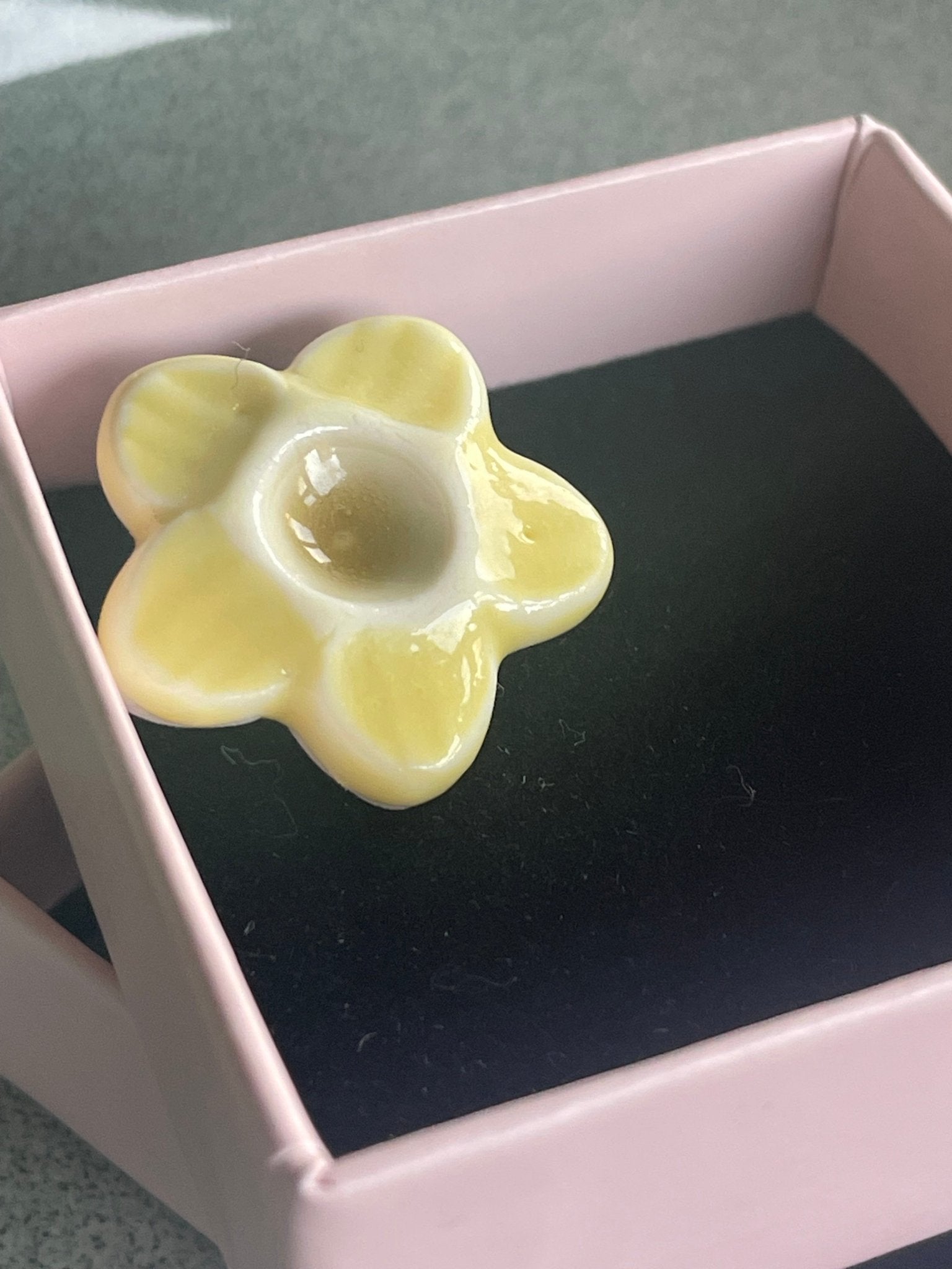 Bloem geel met oker 02 - hart&ziel design