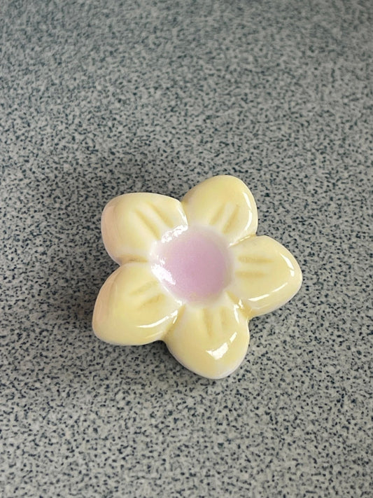 Bloem geel met roze 03 - hart&ziel design
