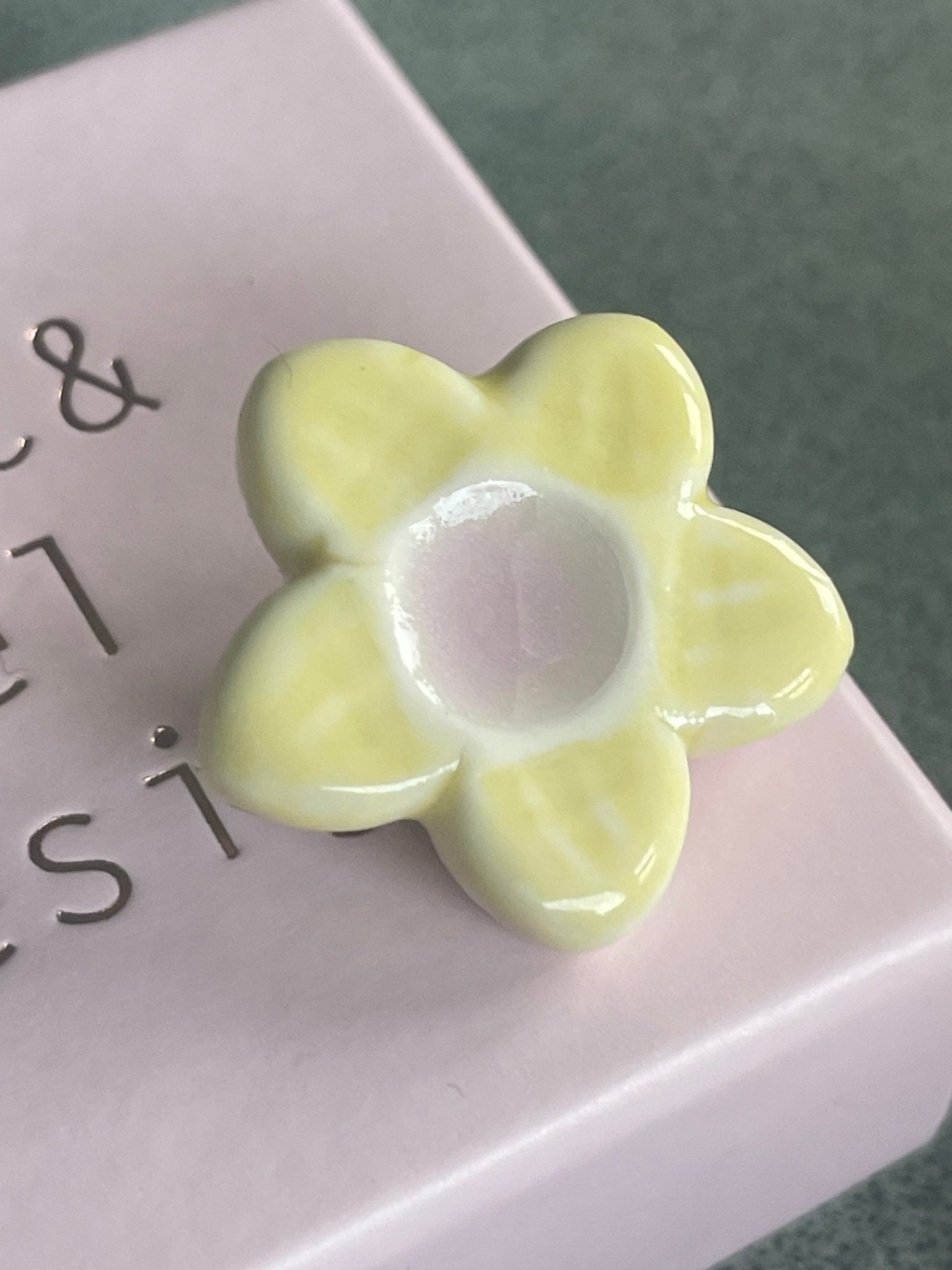 Bloem geel roze - hart&ziel design