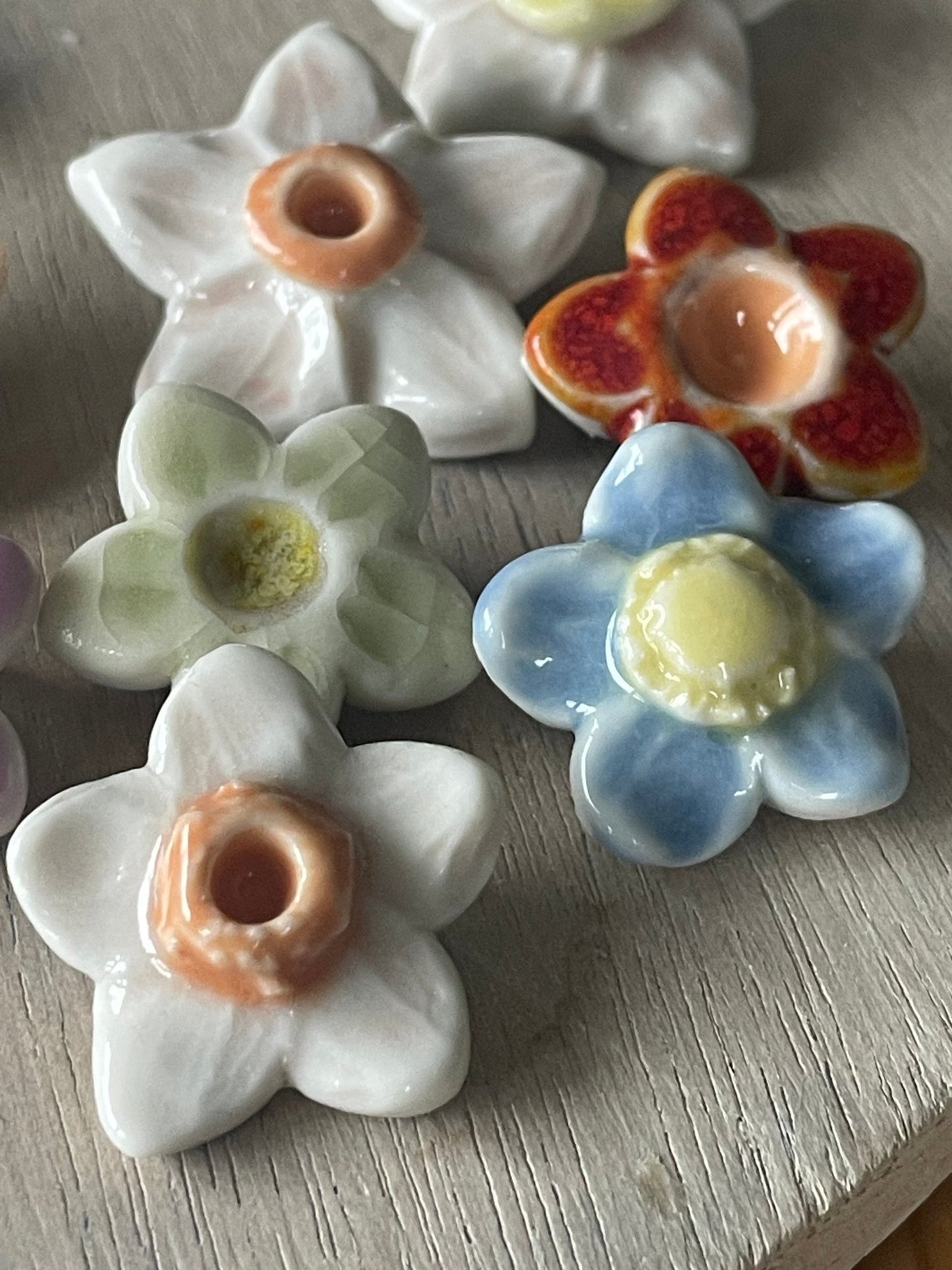 Bloem lichtblauw/geel 01 - hart&ziel design