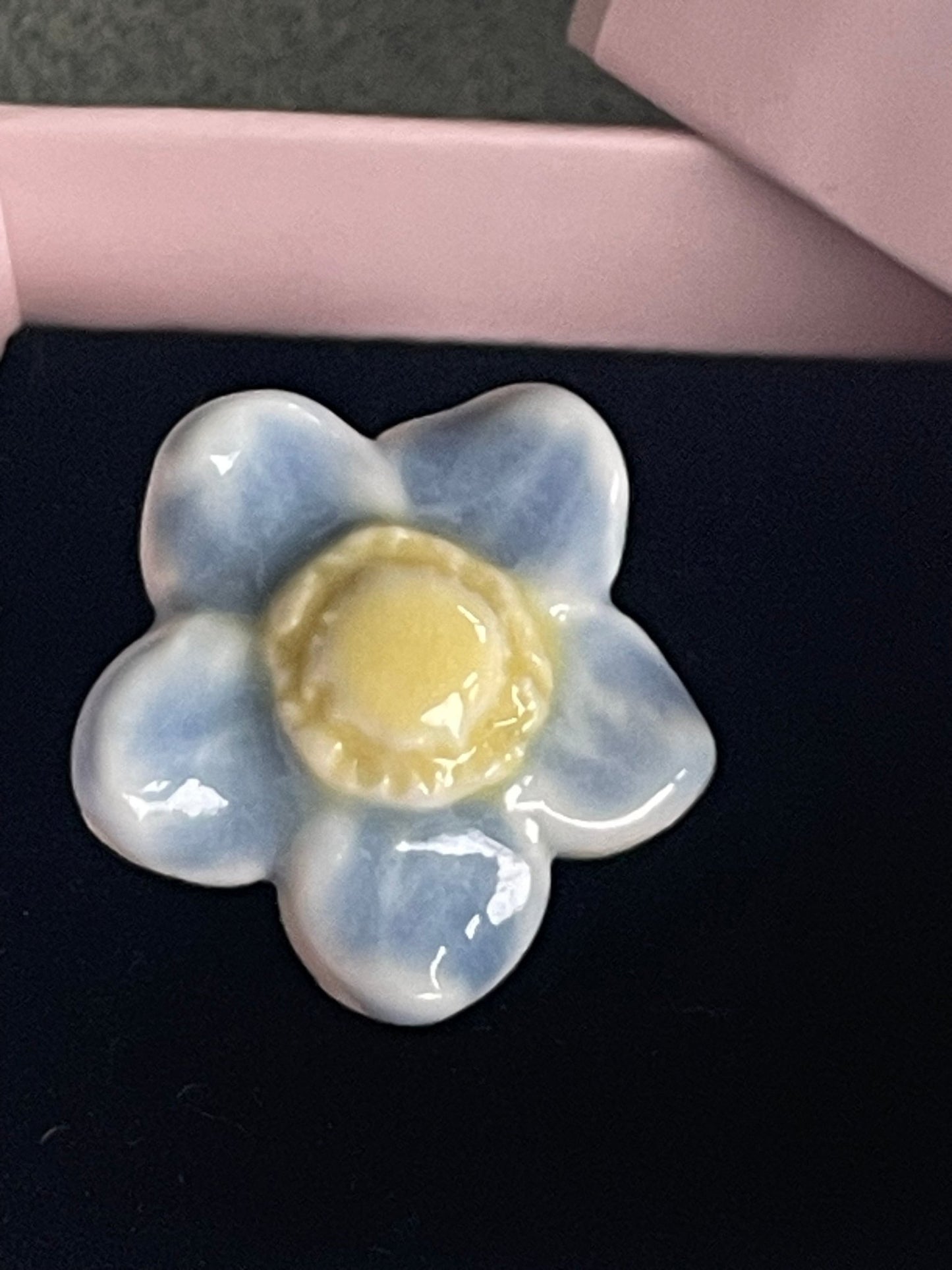 Bloem lichtblauw/geel 01 - hart&ziel design