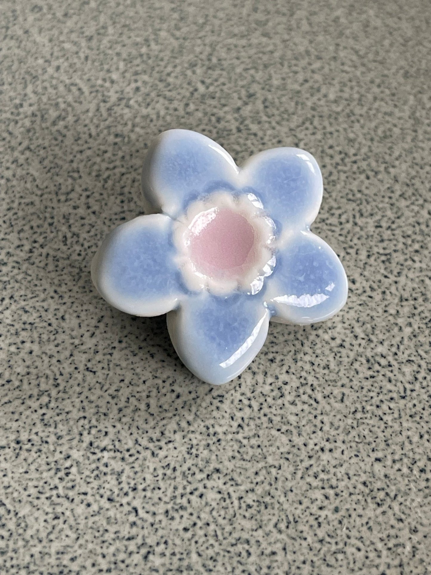 Bloem lichtblauw/roze 02 - hart&ziel design