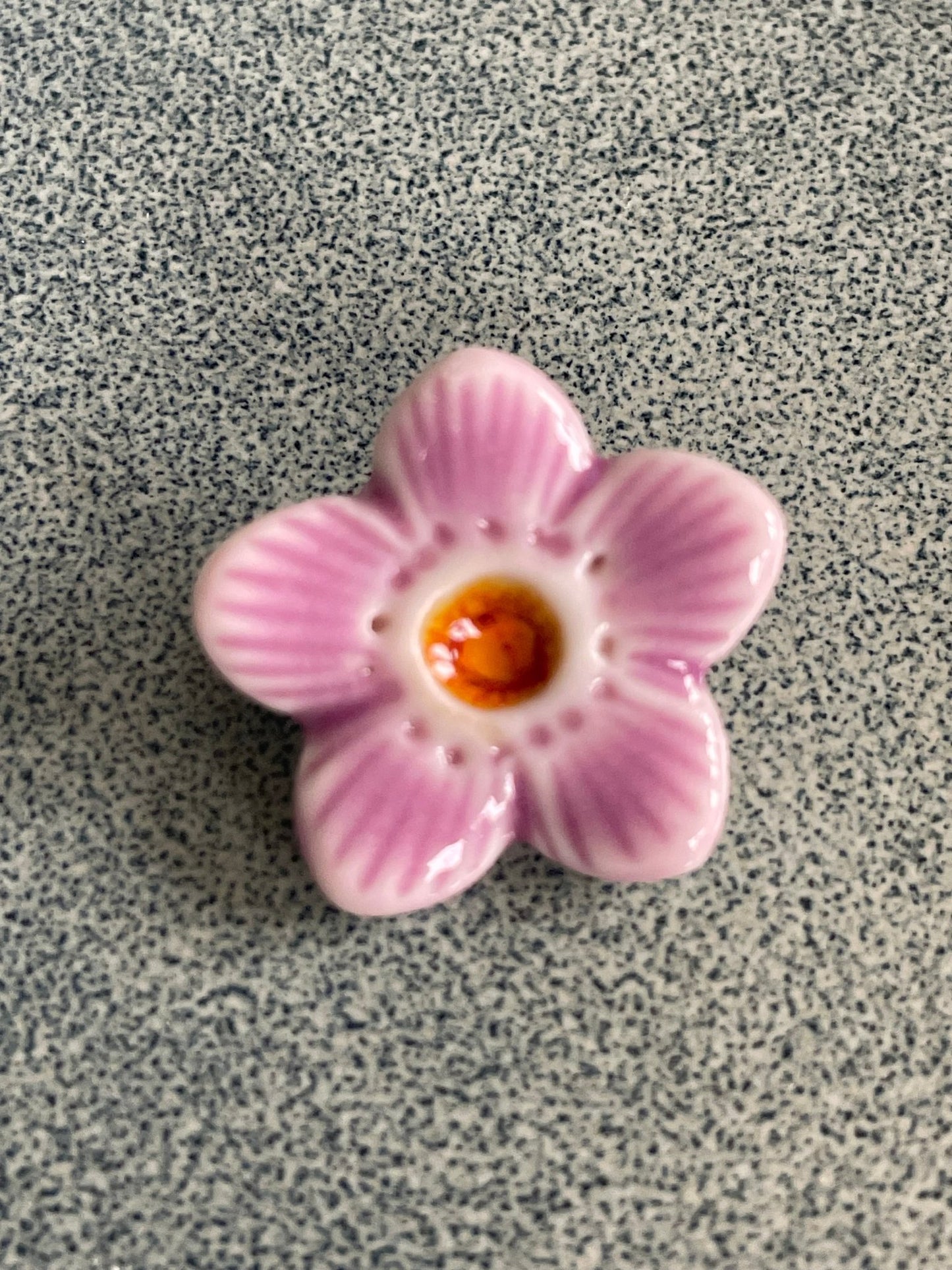 Bloem lila met oranje - hart&ziel design