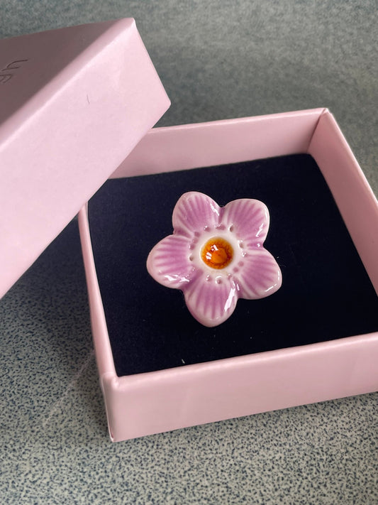 Bloem lila met oranje - hart&ziel design