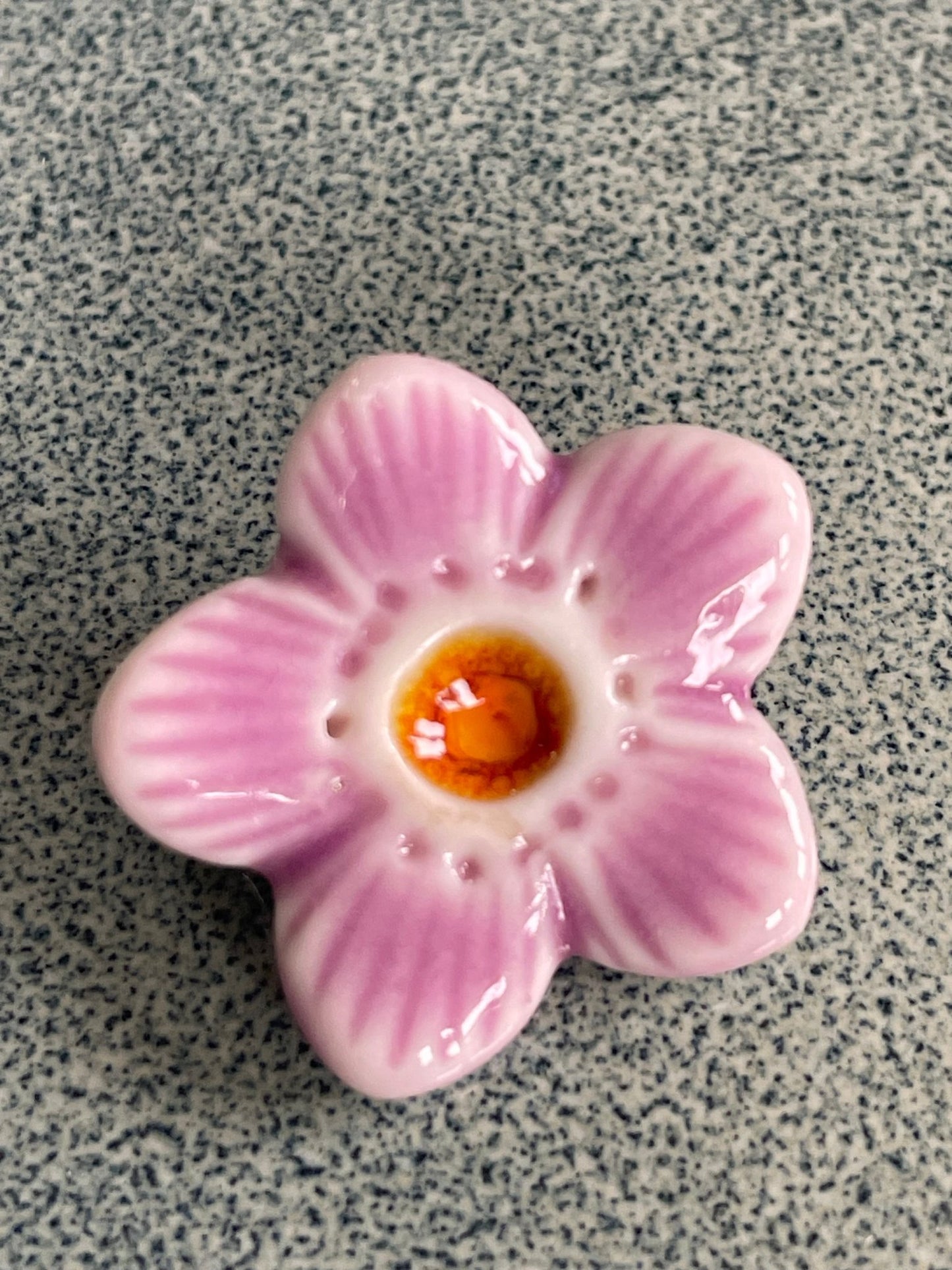 Bloem lila met oranje - hart&ziel design