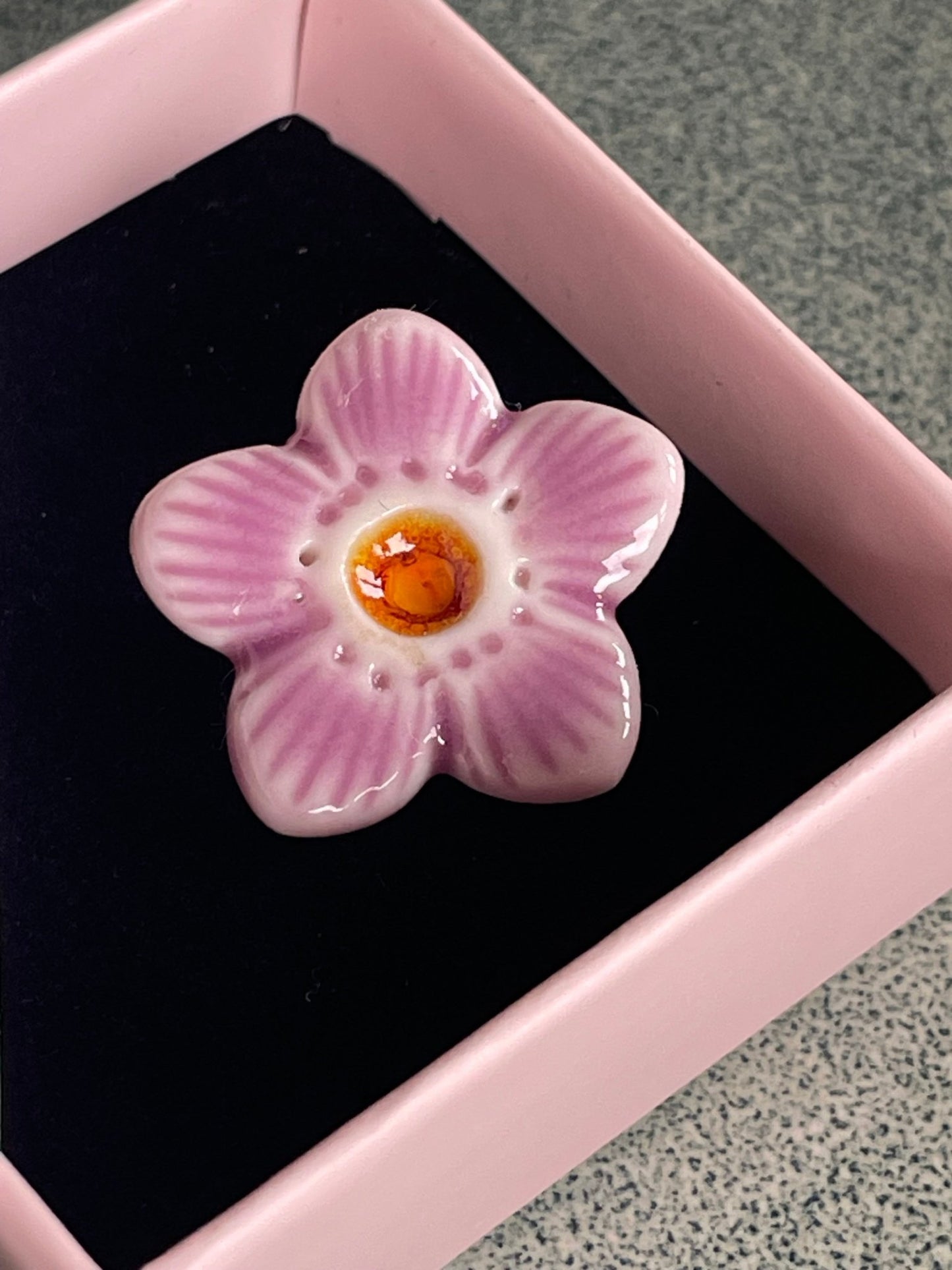 Bloem lila met oranje - hart&ziel design