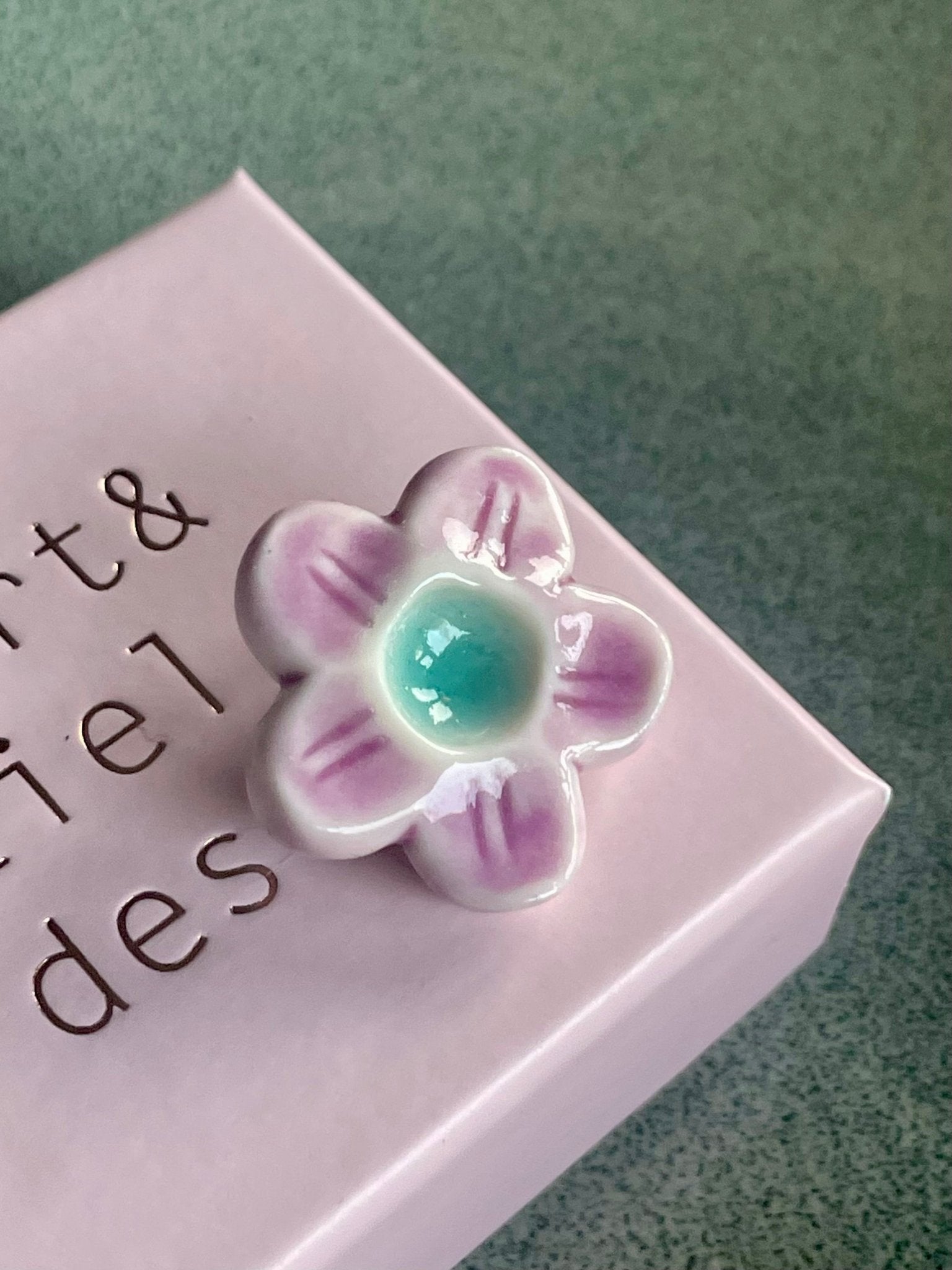 Bloem lila turquoise - hart&ziel design