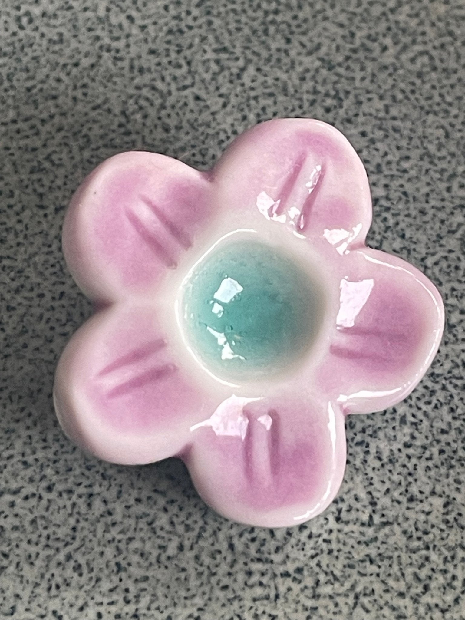 Bloem lila turquoise - hart&ziel design