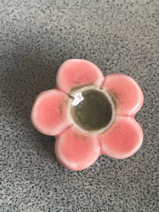 Bloem meloen roze met groen - hart&ziel design