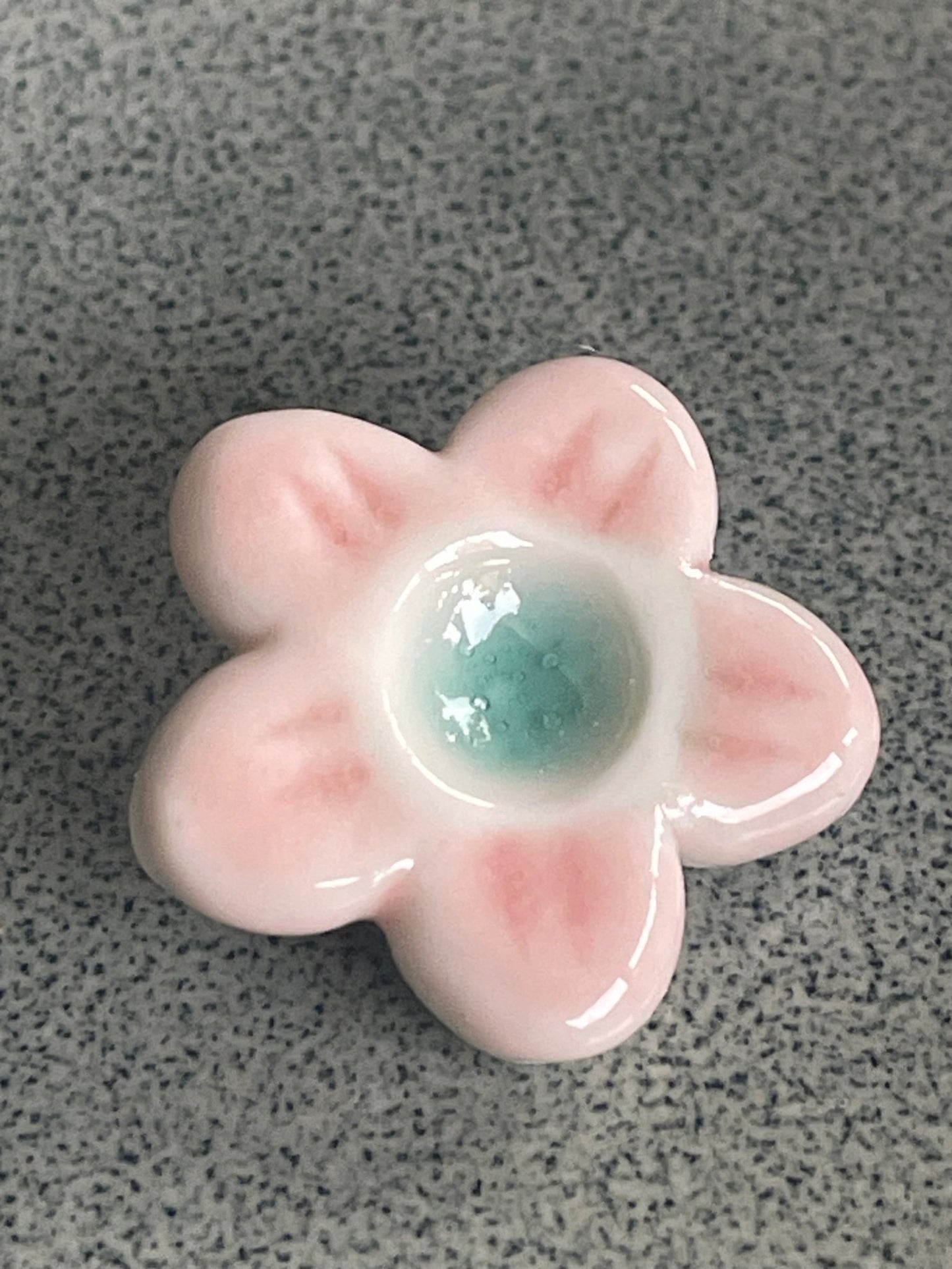 Bloem roze turquoise - hart&ziel design