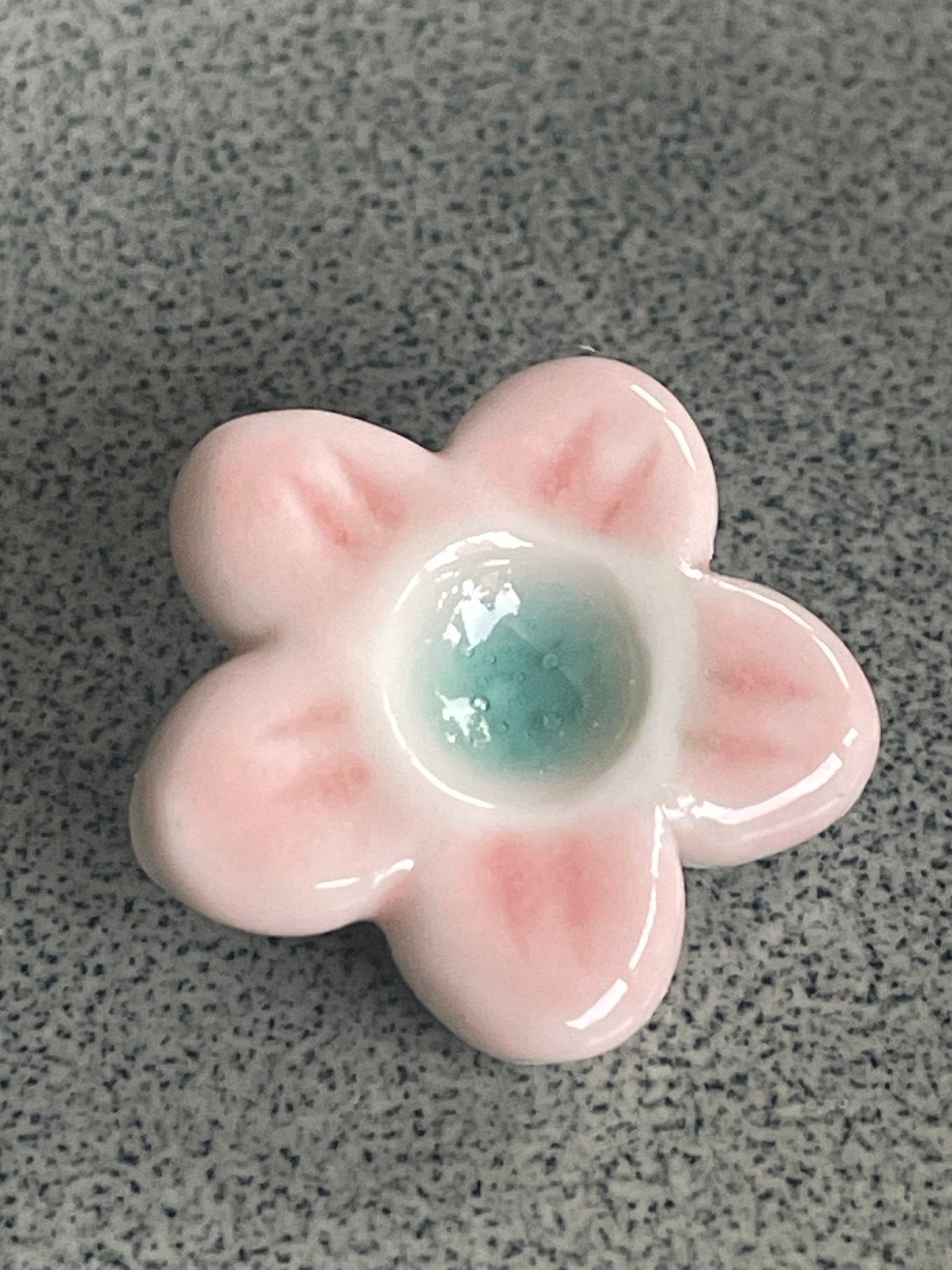 Bloem roze turquoise - hart&ziel design