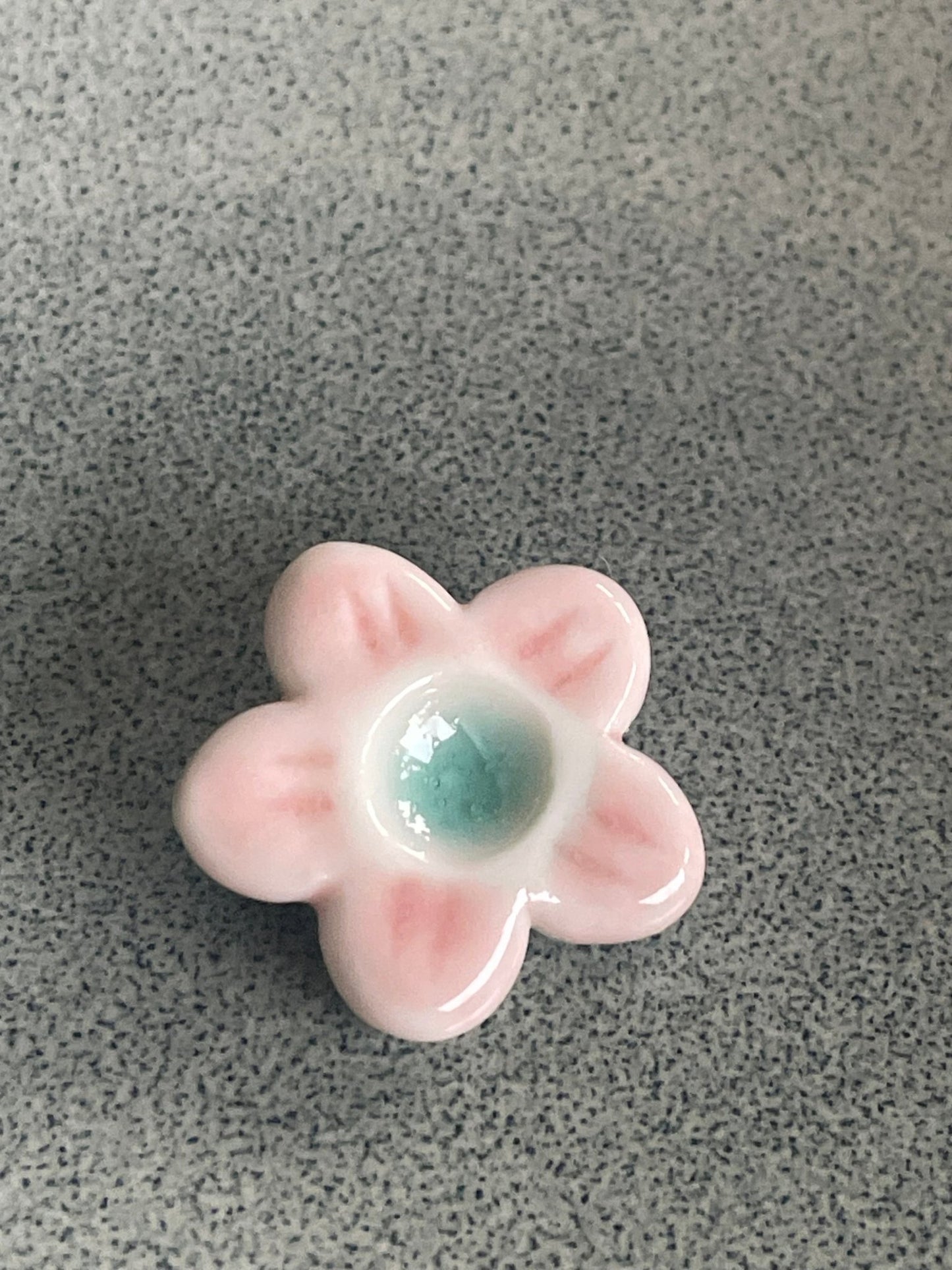 Bloem roze turquoise - hart&ziel design