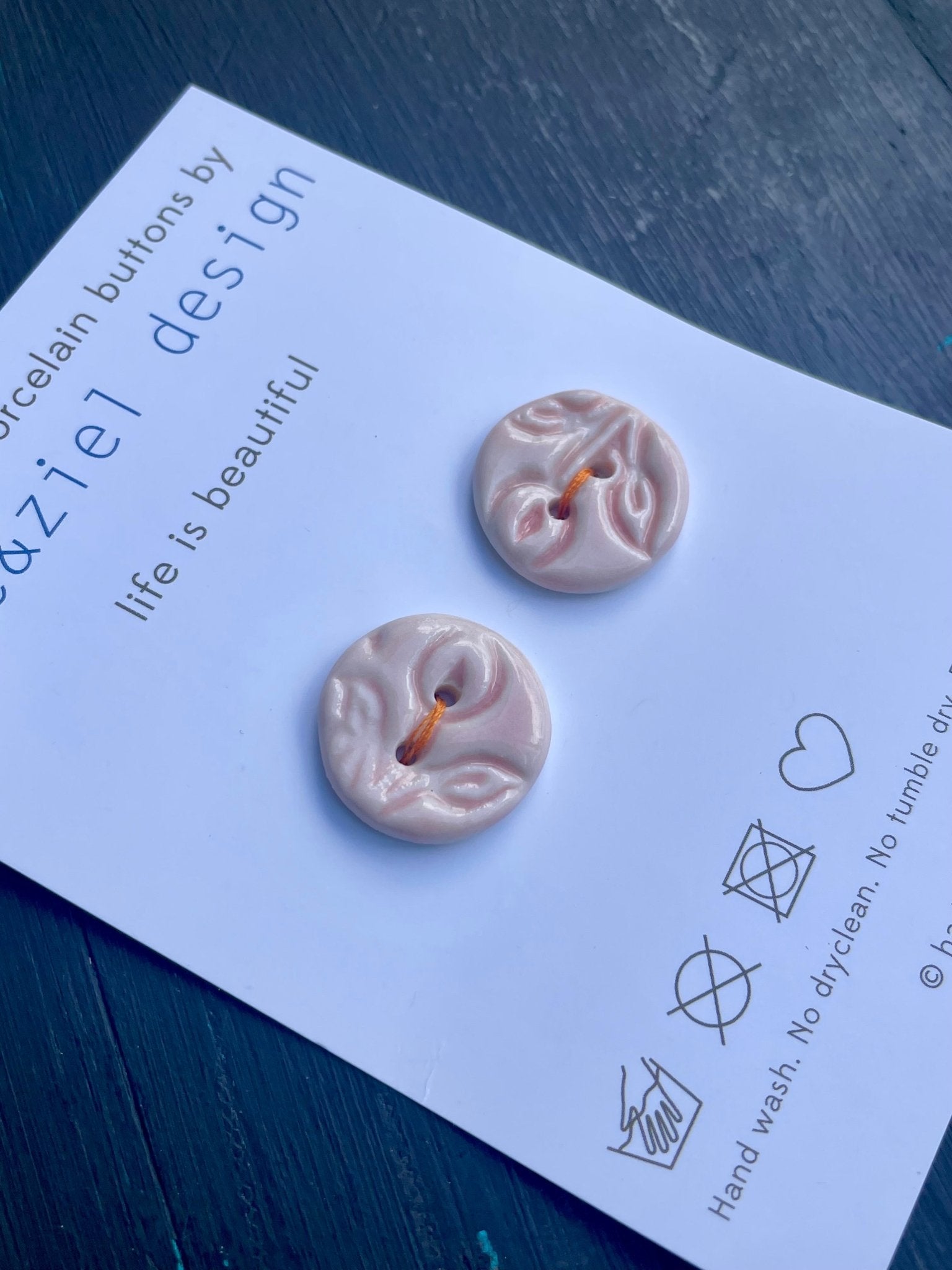 Knopenset - 007 roze - hart&ziel design