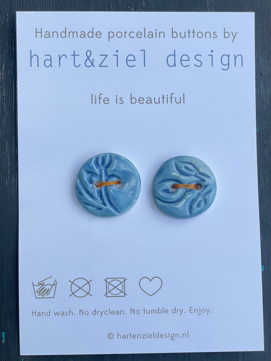 Knopenset - 008 blauw - hart&ziel design