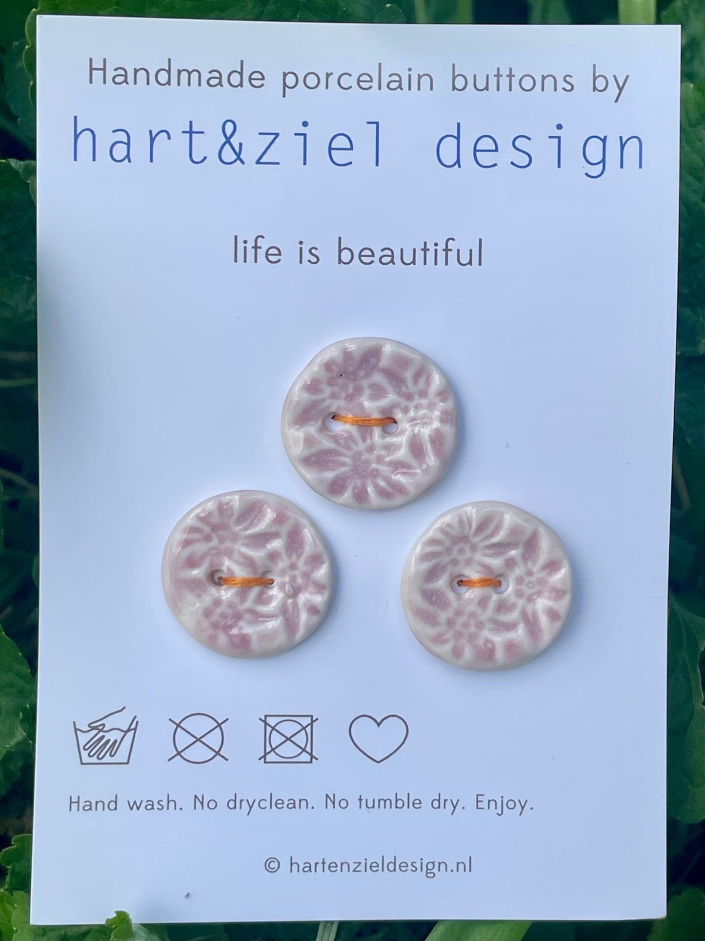 Knopenset - Edelweiss lila/paars - hart&ziel design
