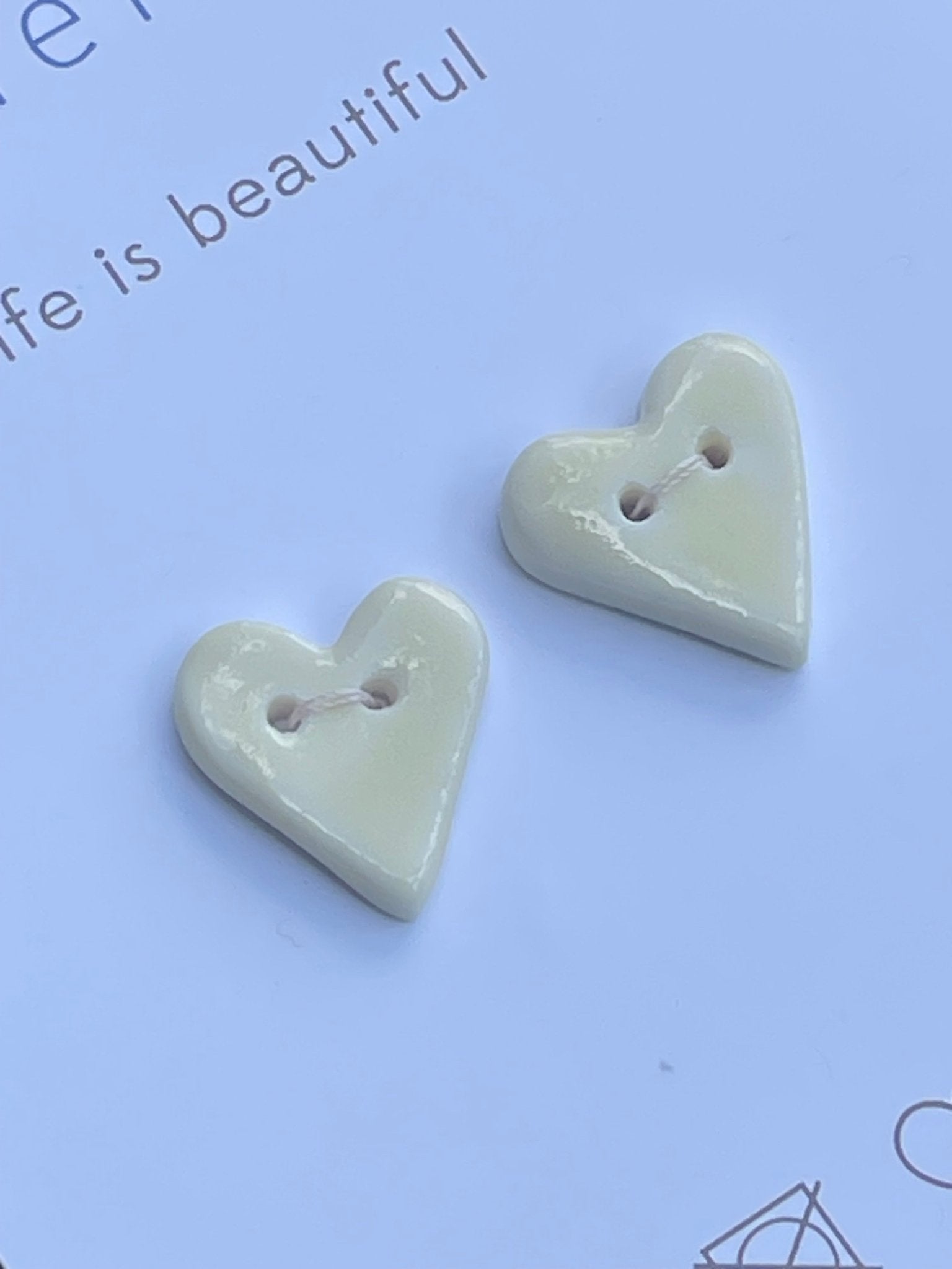 Knopenset - Hartjes botergeel - hart&ziel design