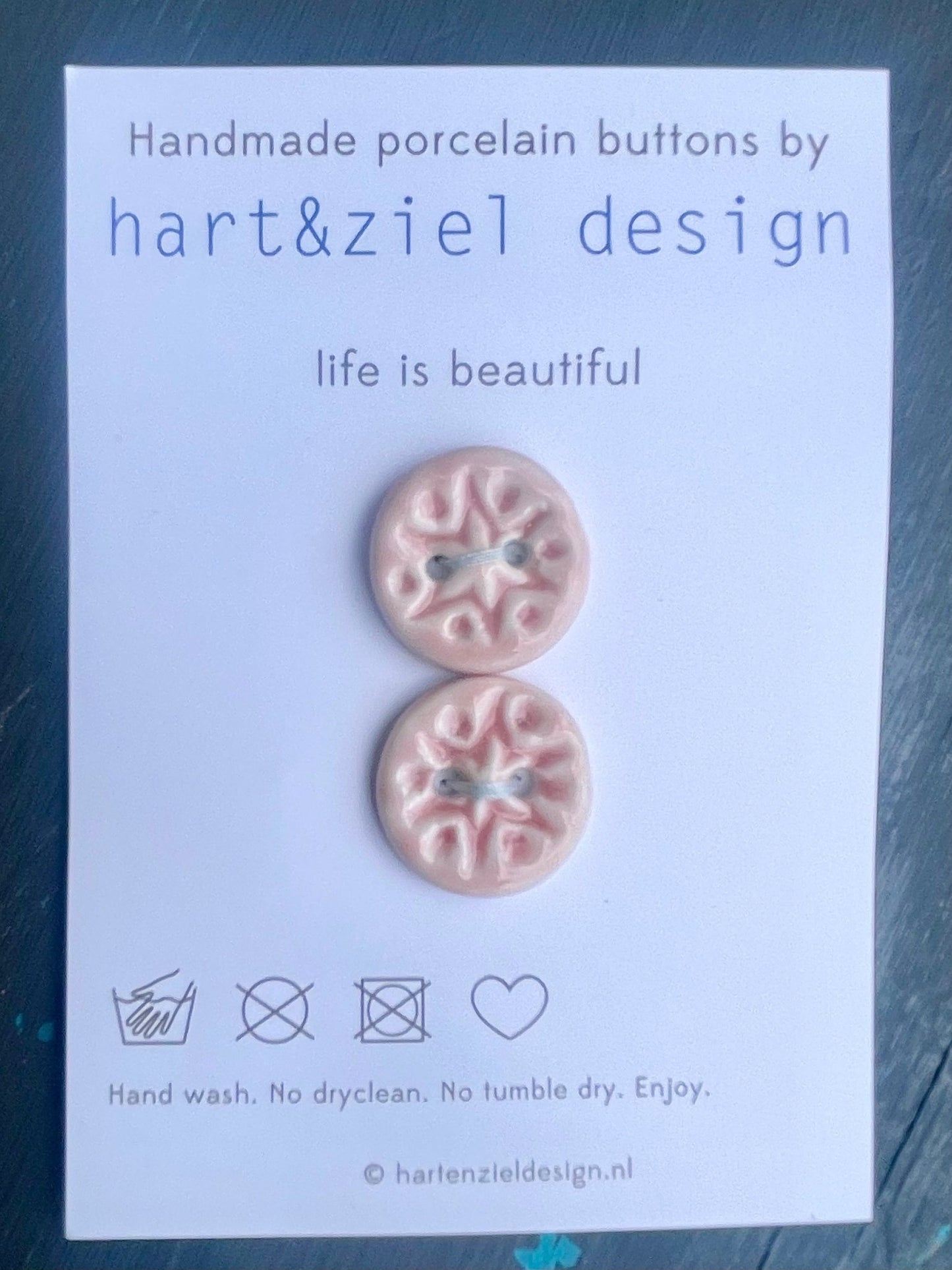 Knopenset - Koko butter roze - hart&ziel design