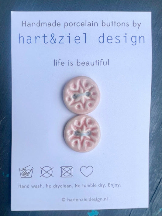 Knopenset - Koko butter roze - hart&ziel design