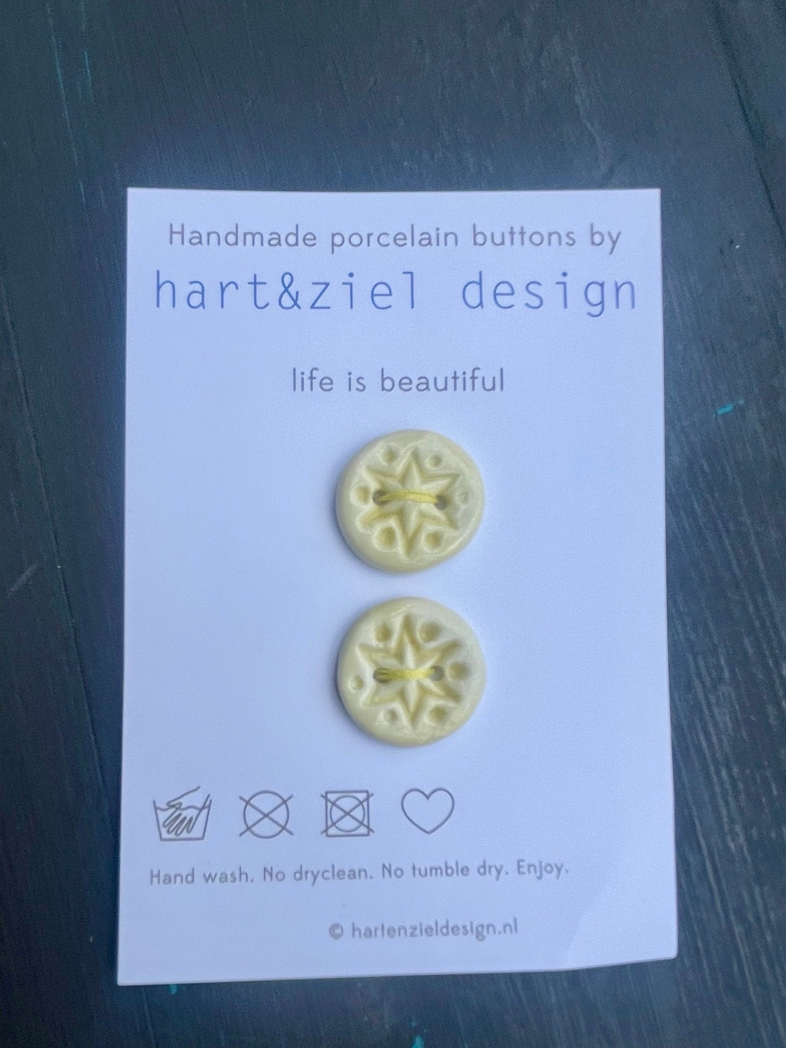 Knopenset - Koko butter yellow - hart&ziel design