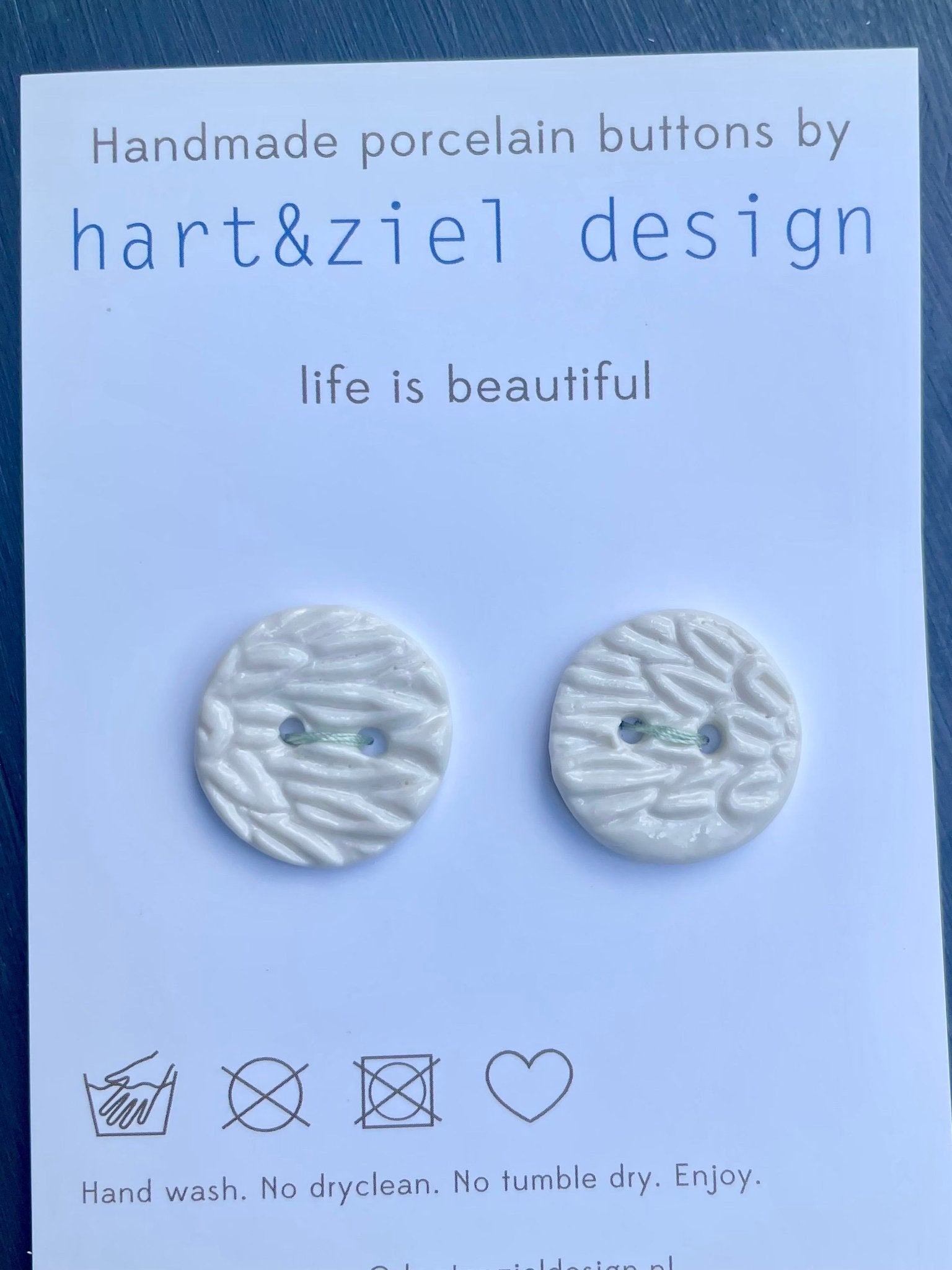 Knopenset - wit - hart&ziel design