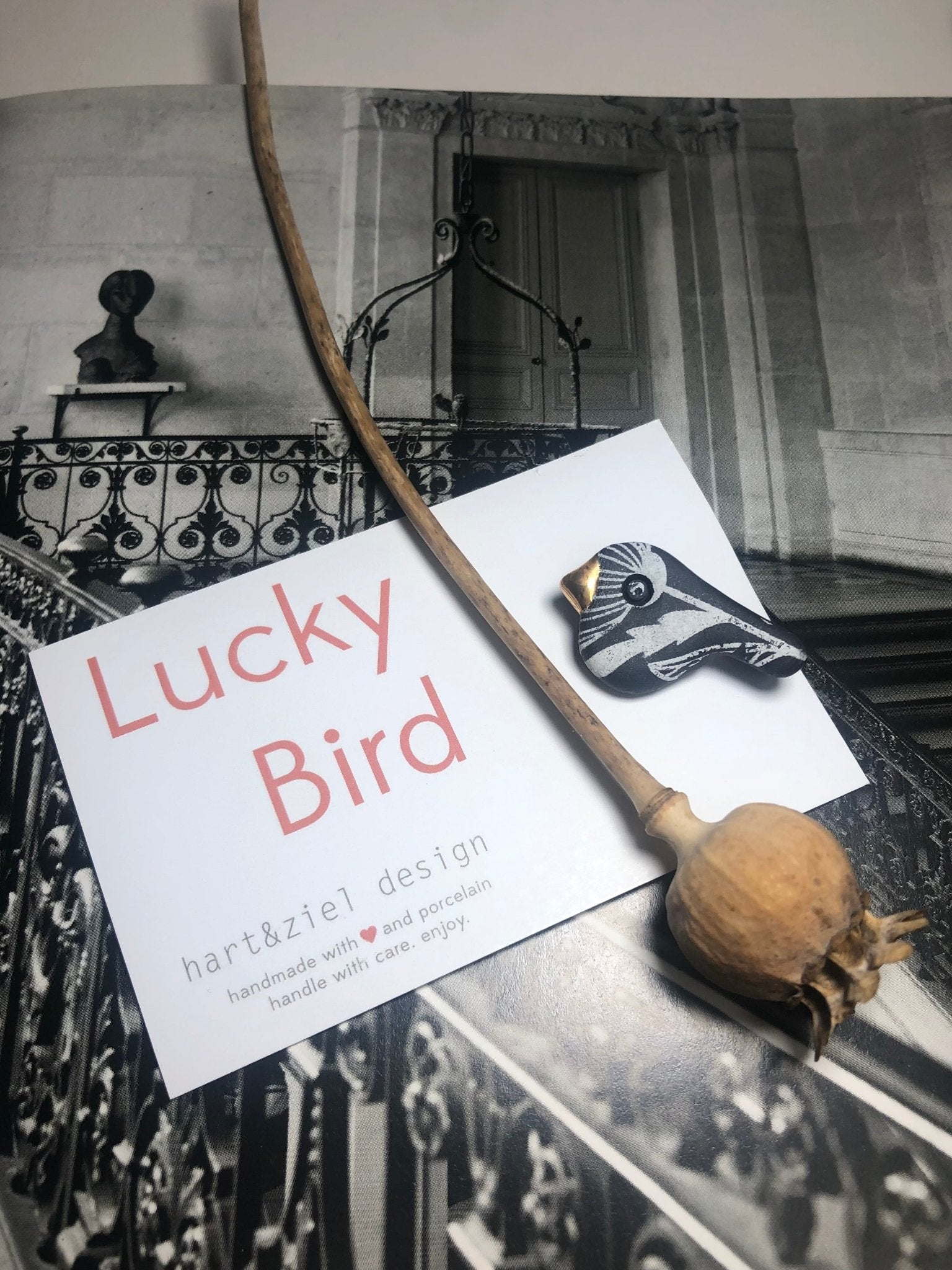 Lucky Bird - black & white nr 05 - hart&ziel design