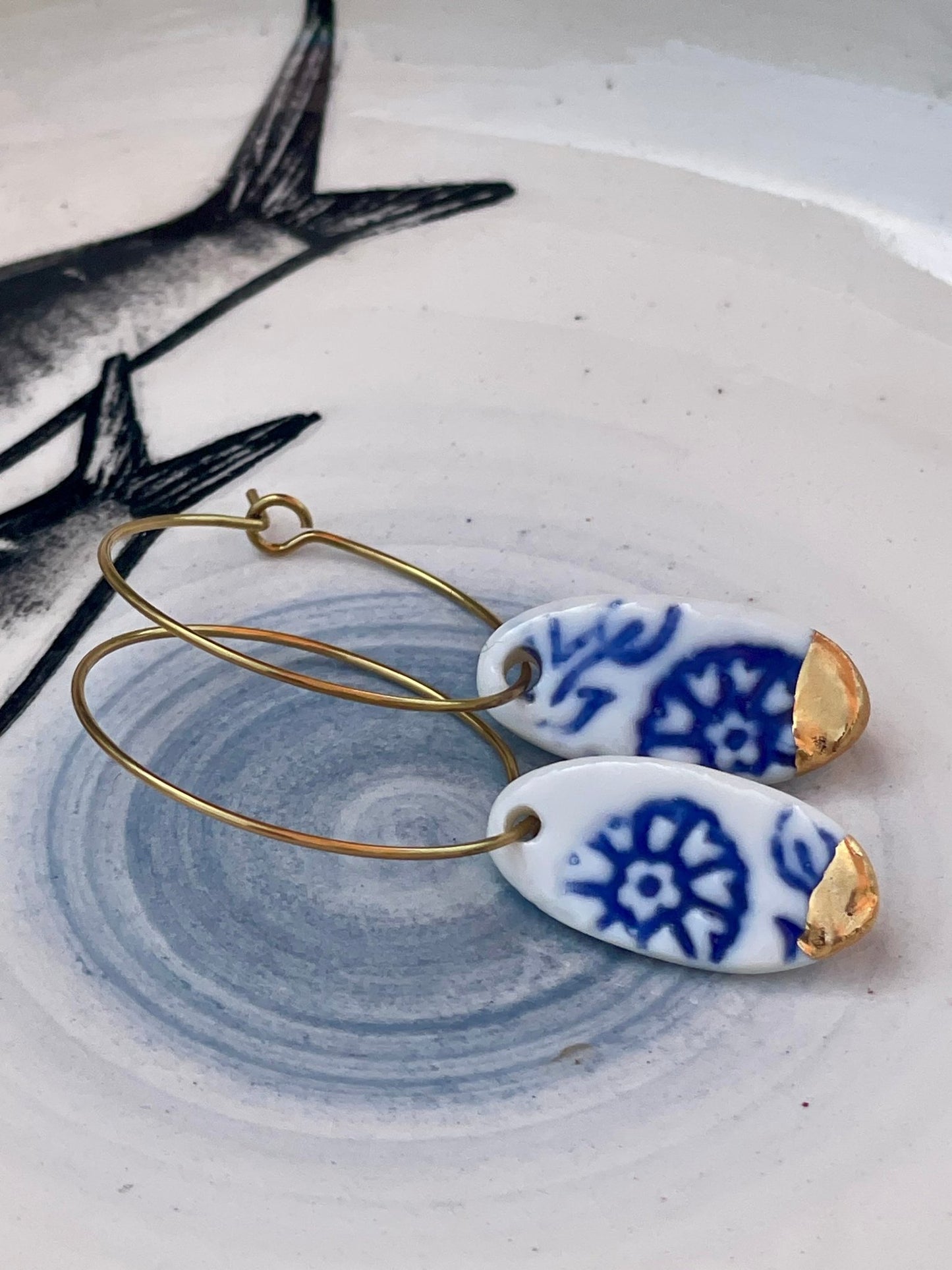 Oorringen Batik 03 - hart&ziel design