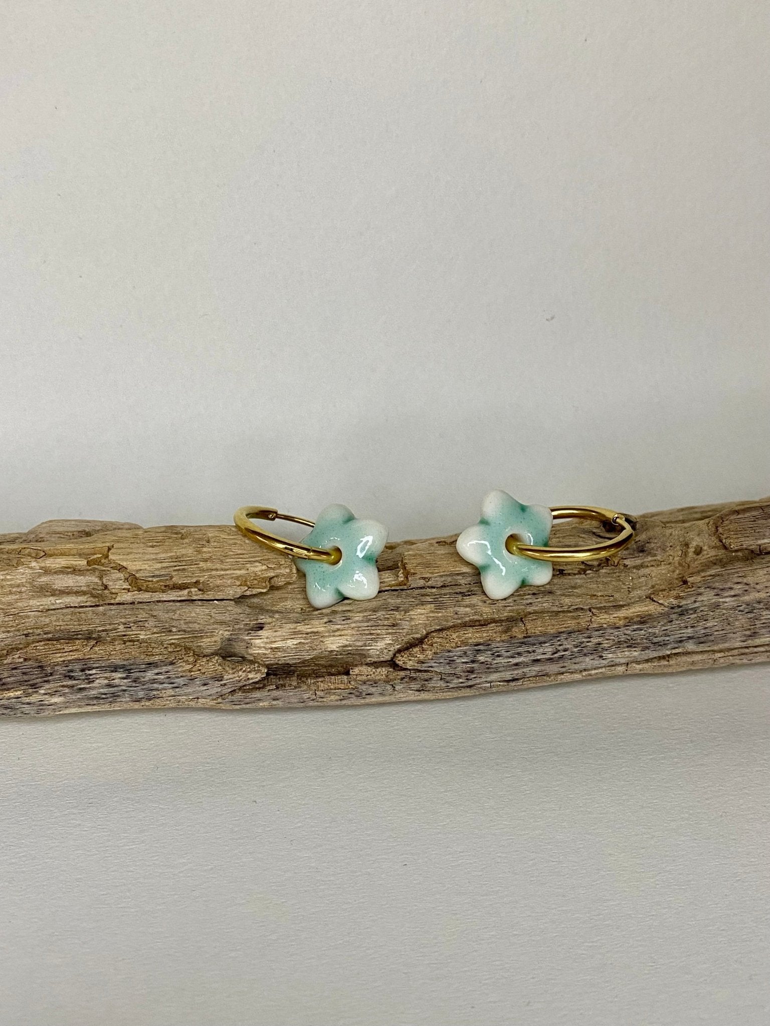 Oorringen Lou Lou - icy mint - hart&ziel design