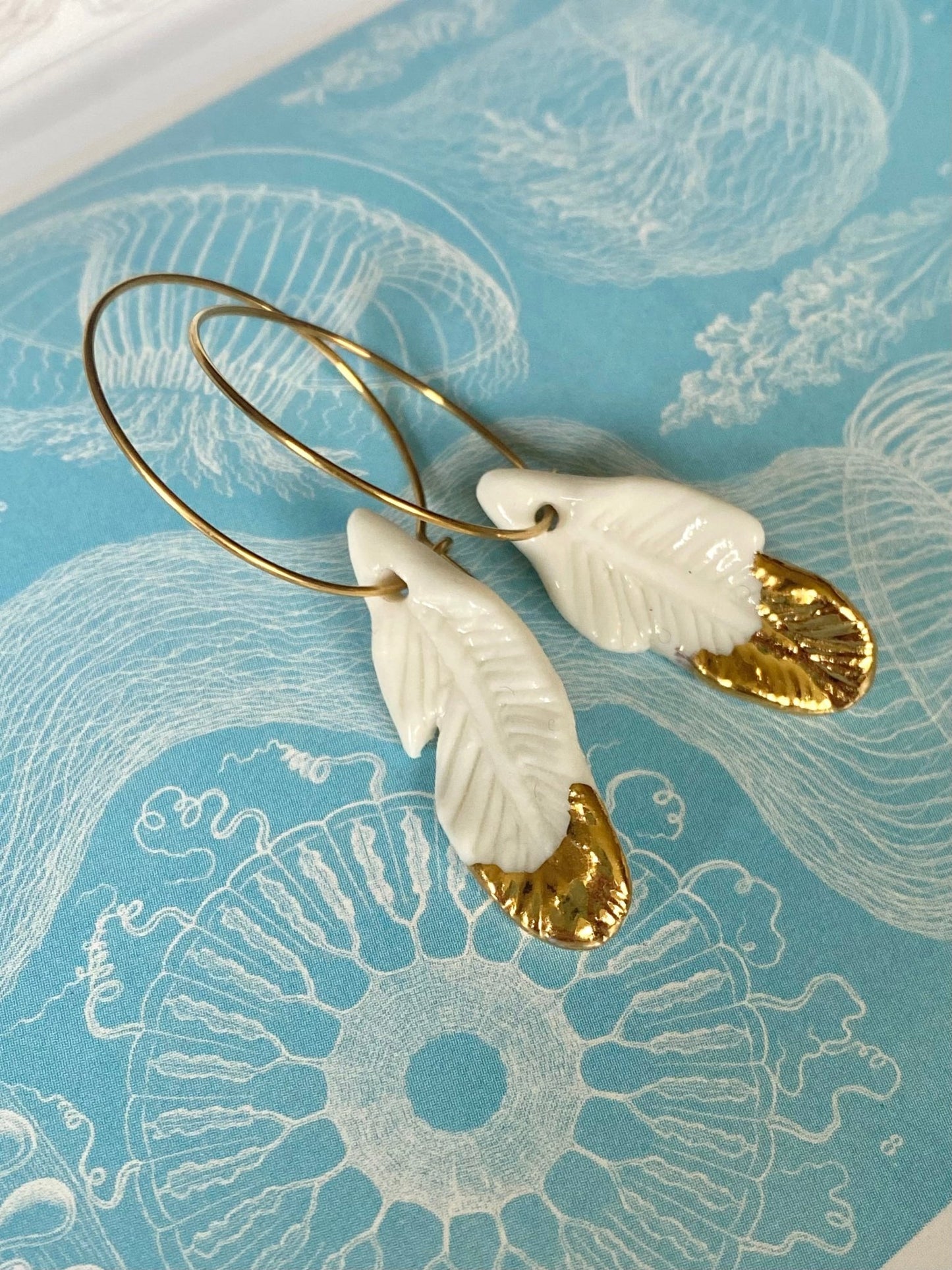 Oorringen Veertje groot - hart&ziel design