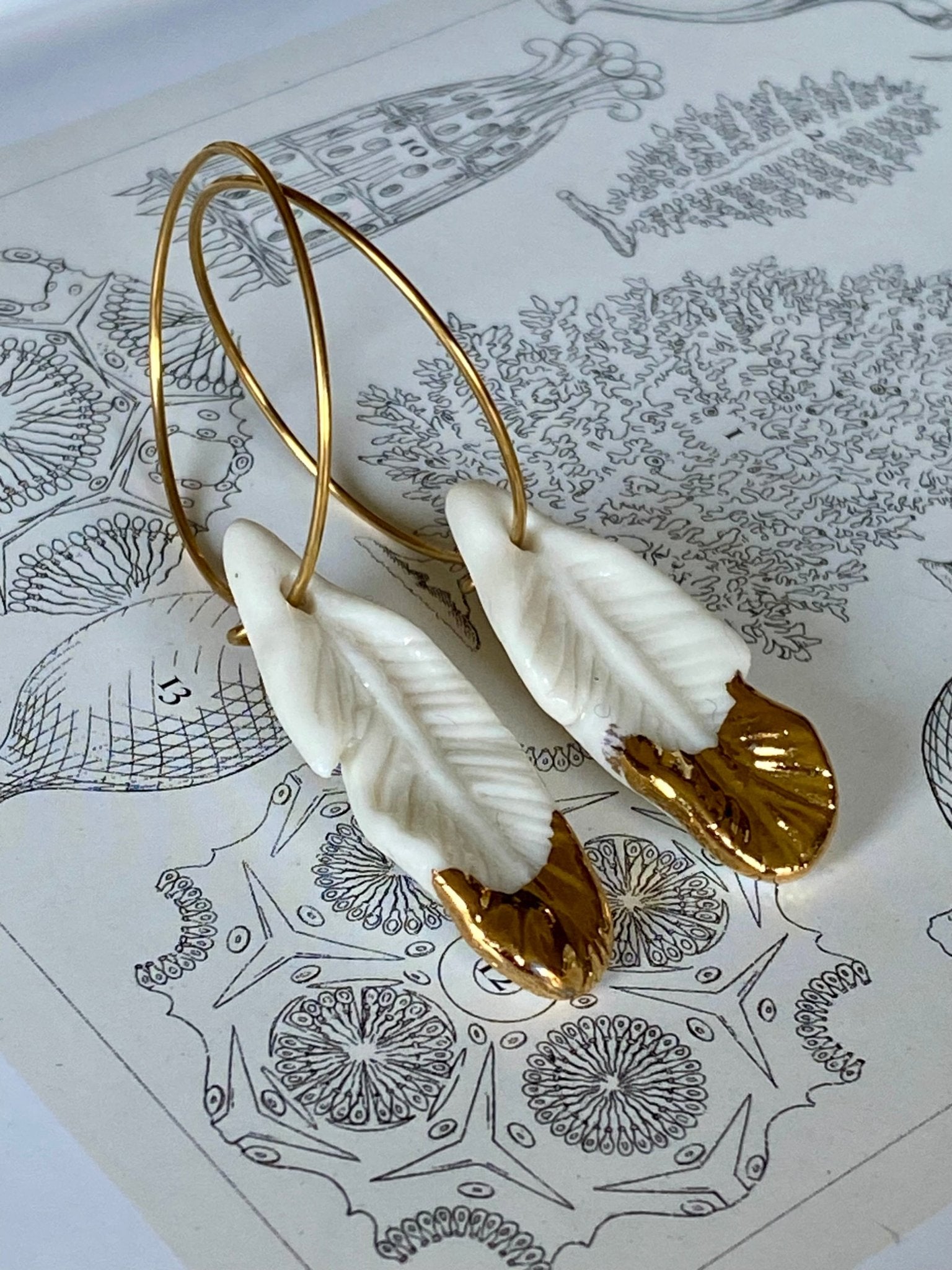 Oorringen Veertje groot - hart&ziel design