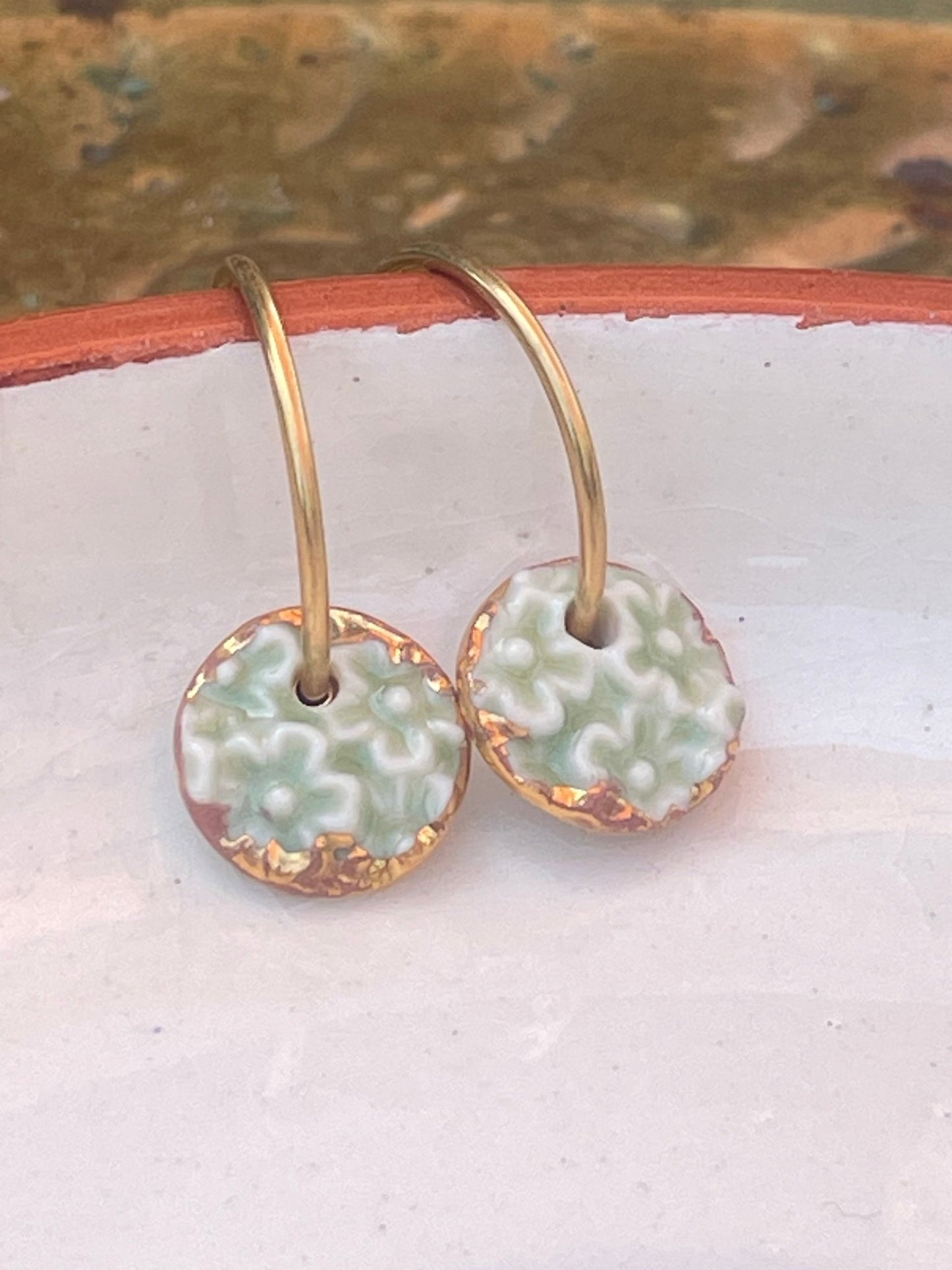 Oorsteker Fiori groen - hart&ziel design