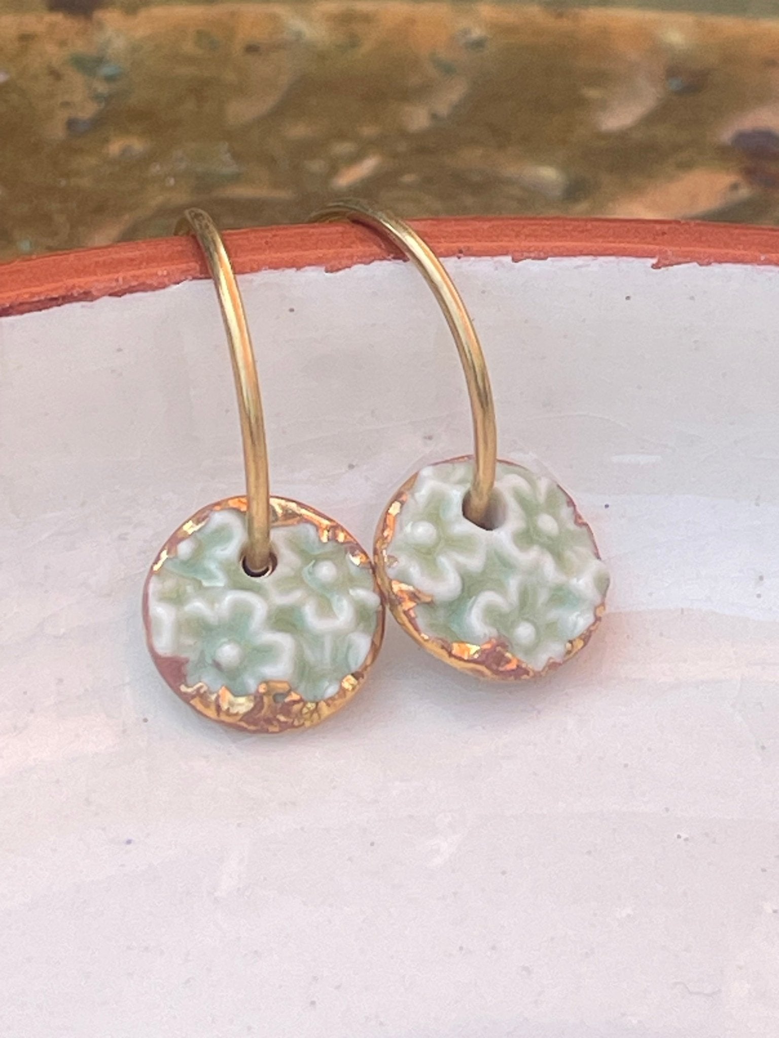 Oorsteker Fiori groen - hart&ziel design