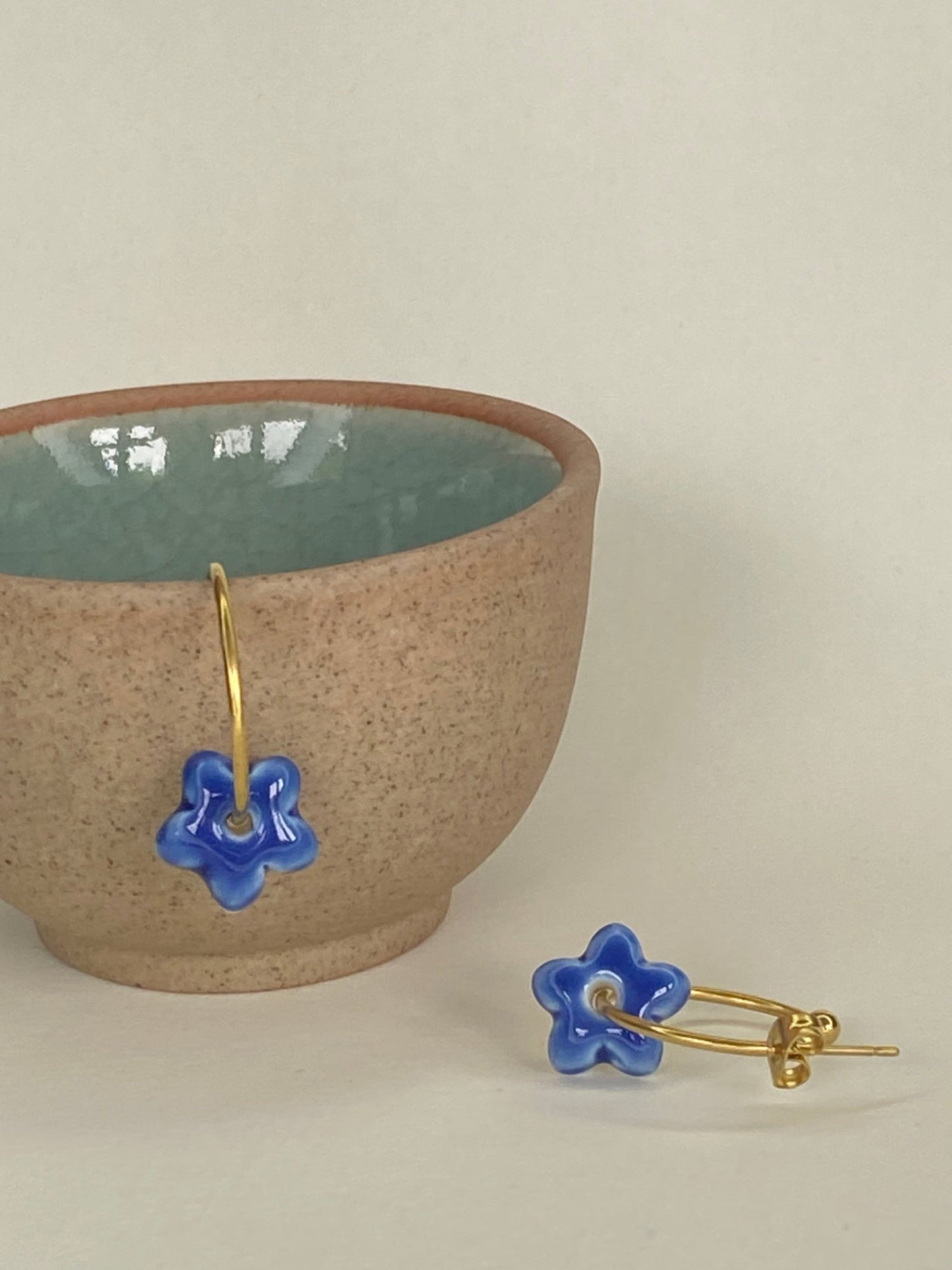 Oorsteker Lou Lou - blauw - hart&ziel design