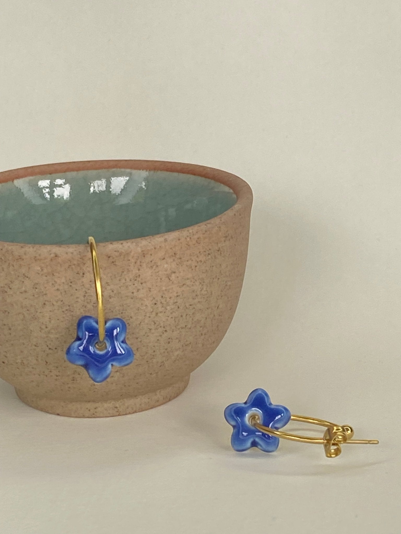 Oorsteker Lou Lou - blauw - hart&ziel design